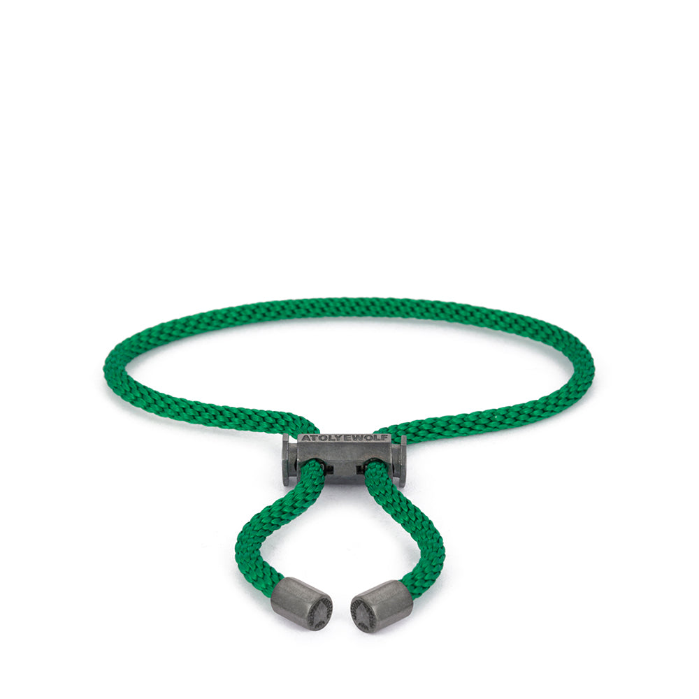 Green Lace Bracelet in Oxide