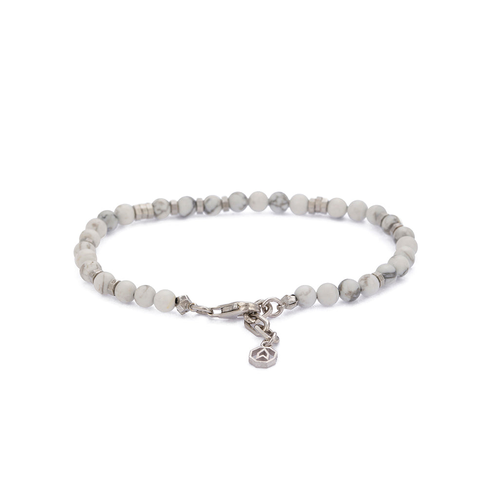 Howlite Bracelet in Silver