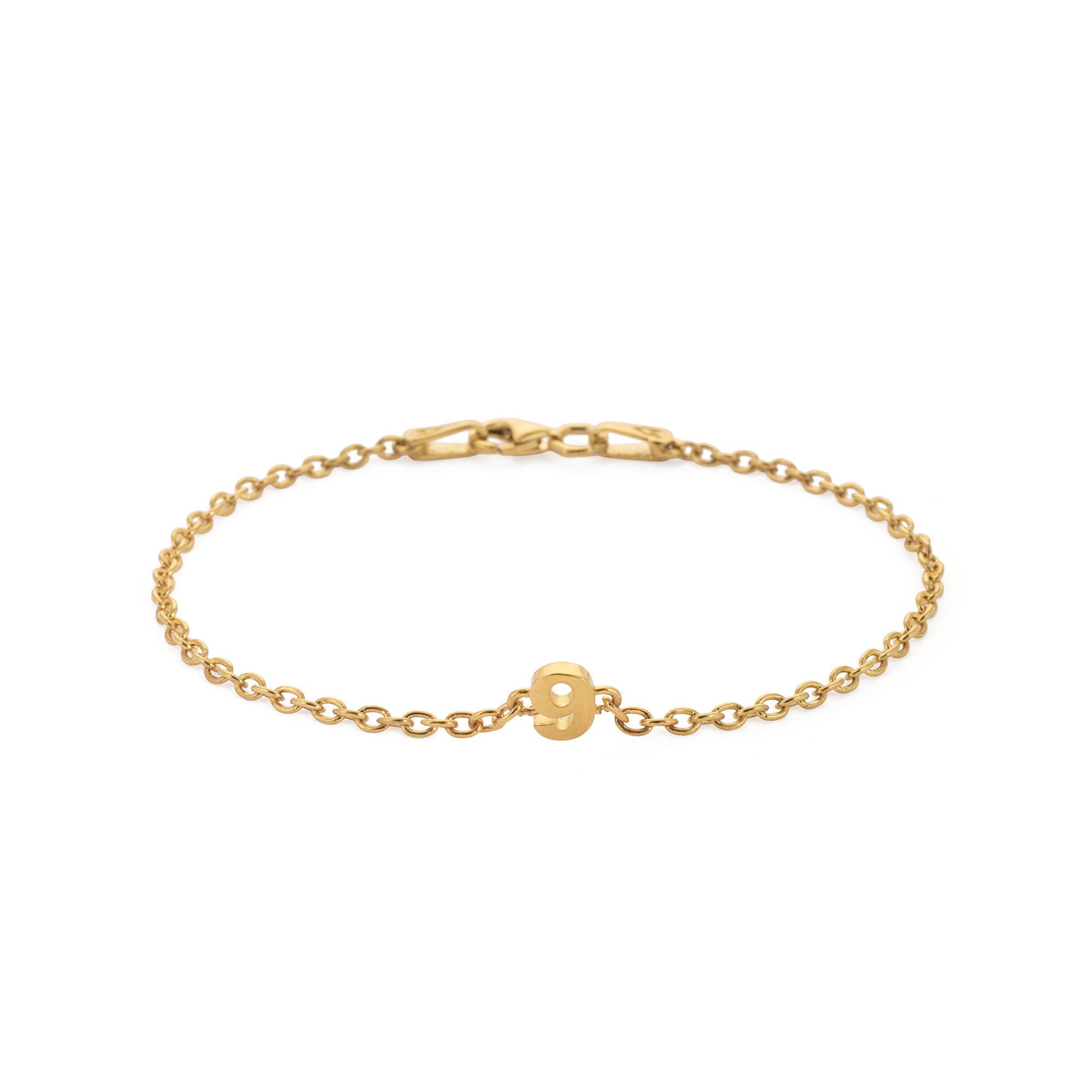Numeric Chain Bracelet in Gold