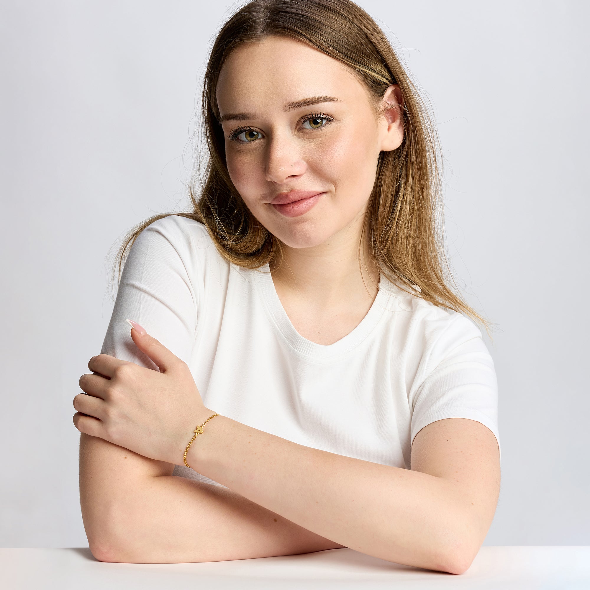 Alphabet Chain Bracelet in Gold
