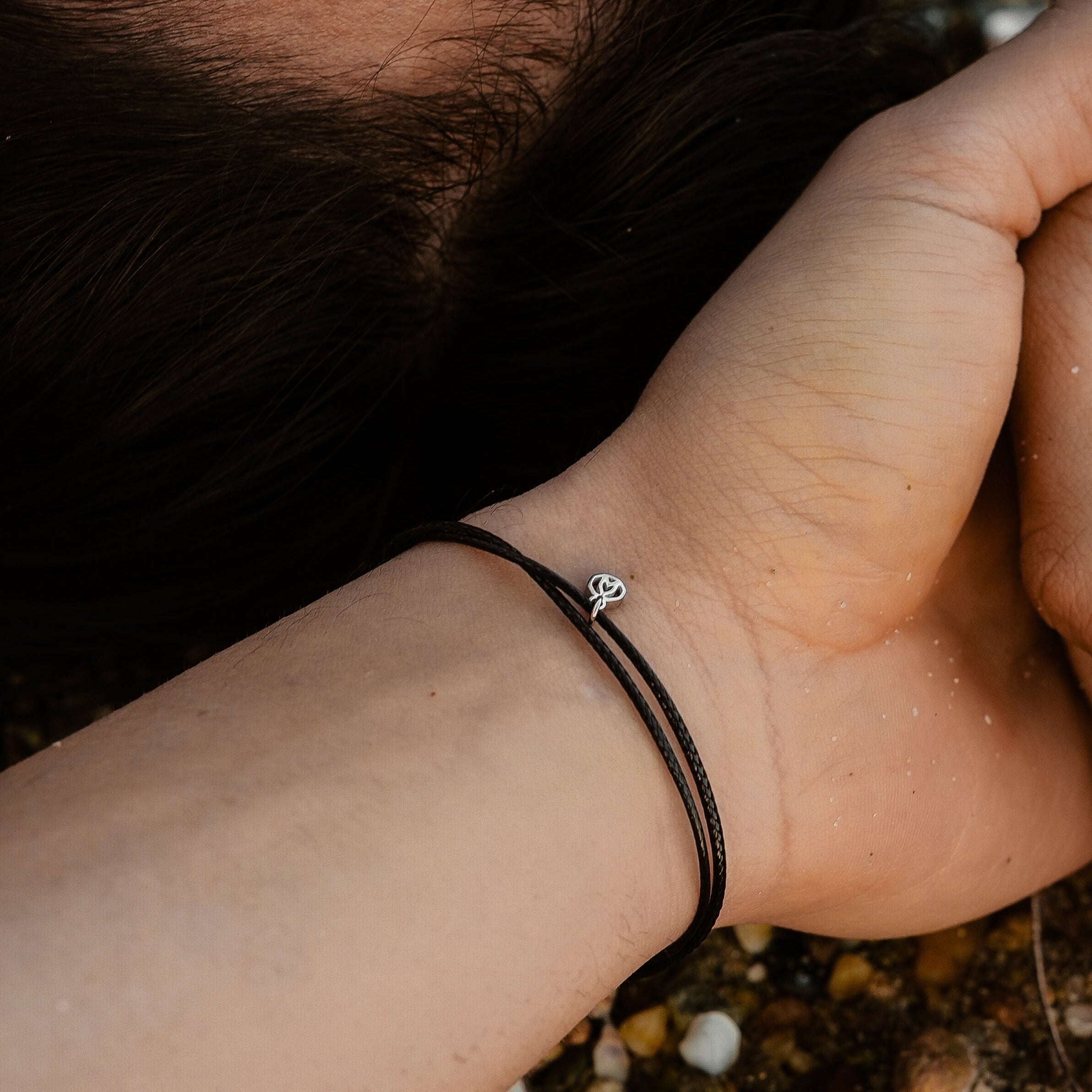 Black Chance Bracelet in Silver