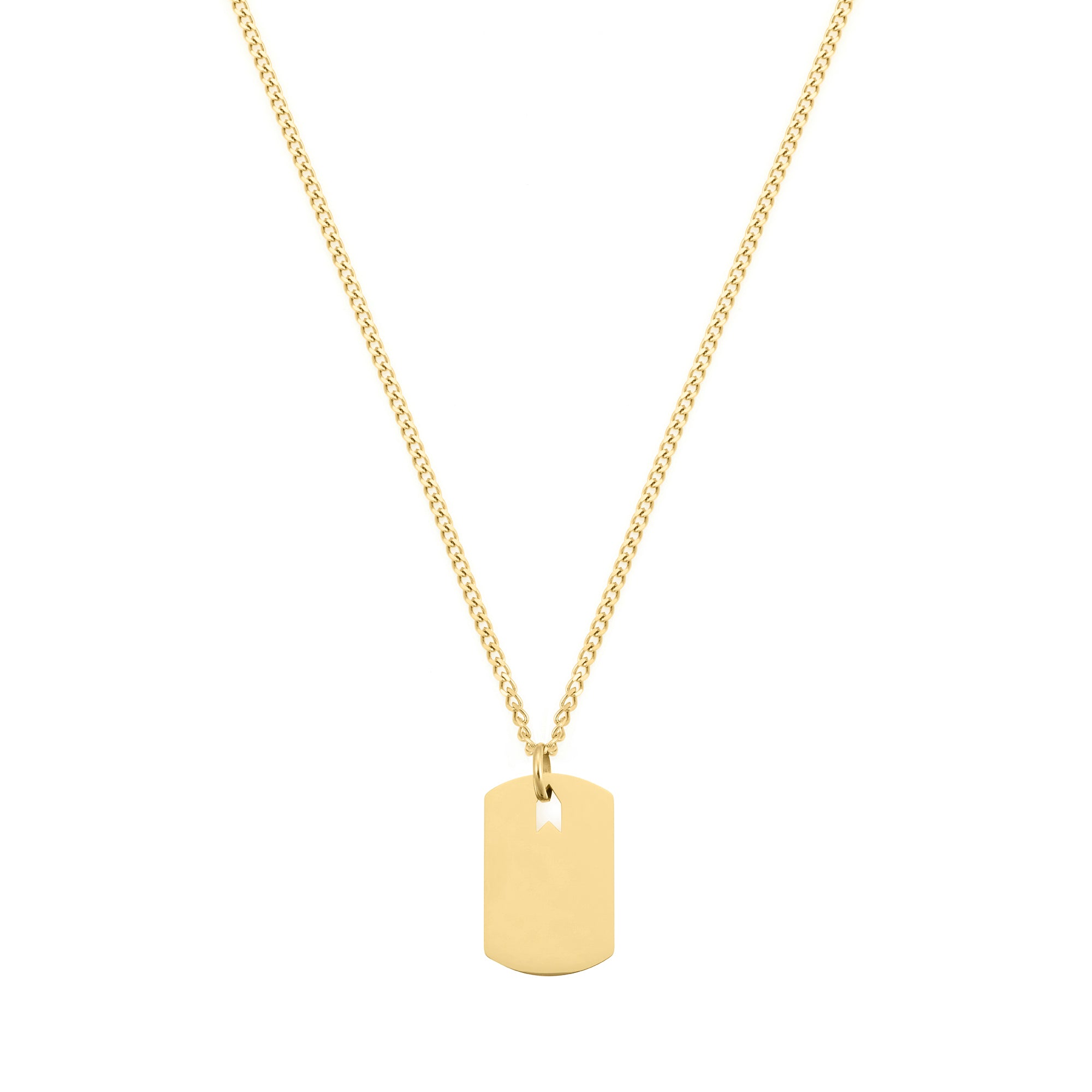 Big Plate Necklace in Gold