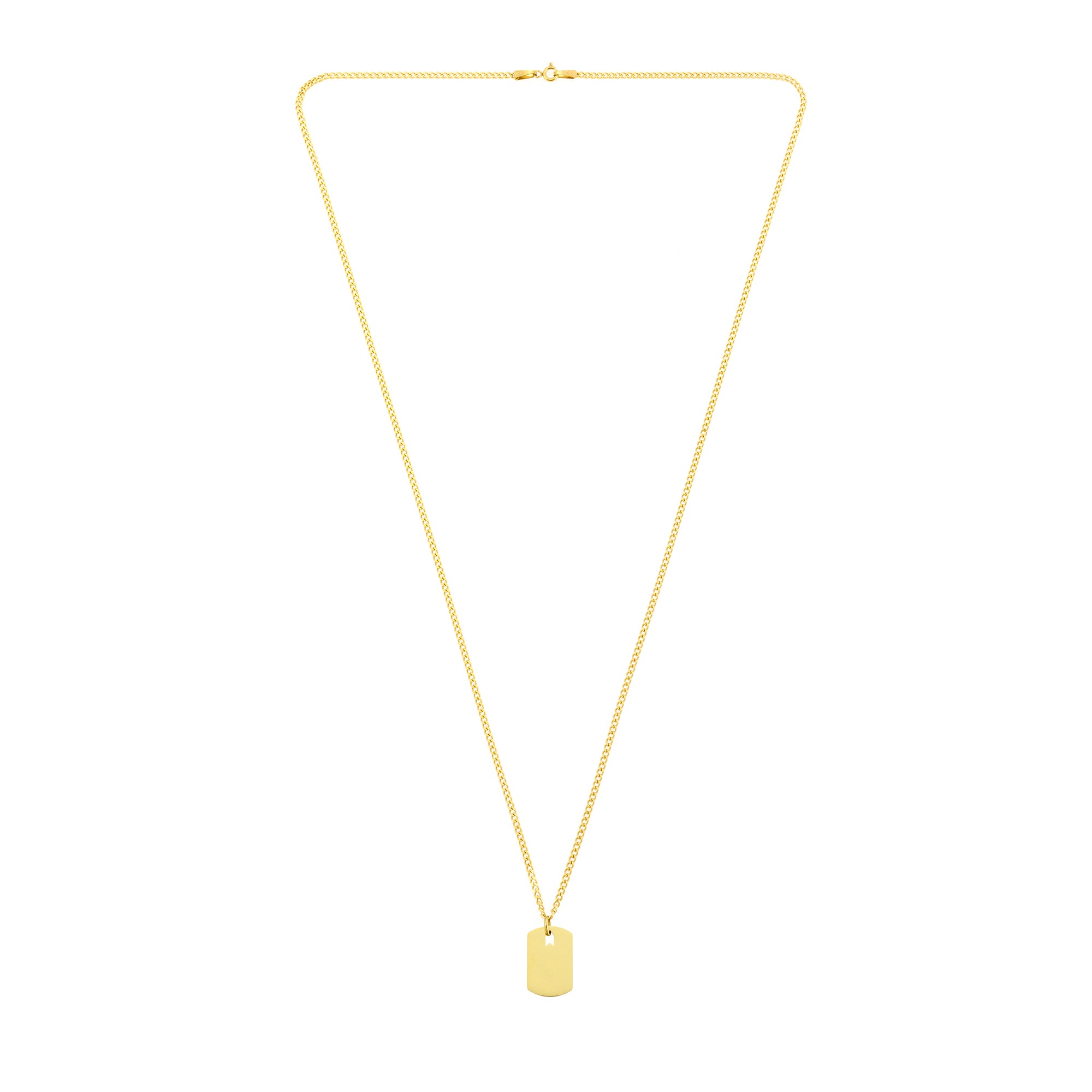 Big Plate Necklace in Gold