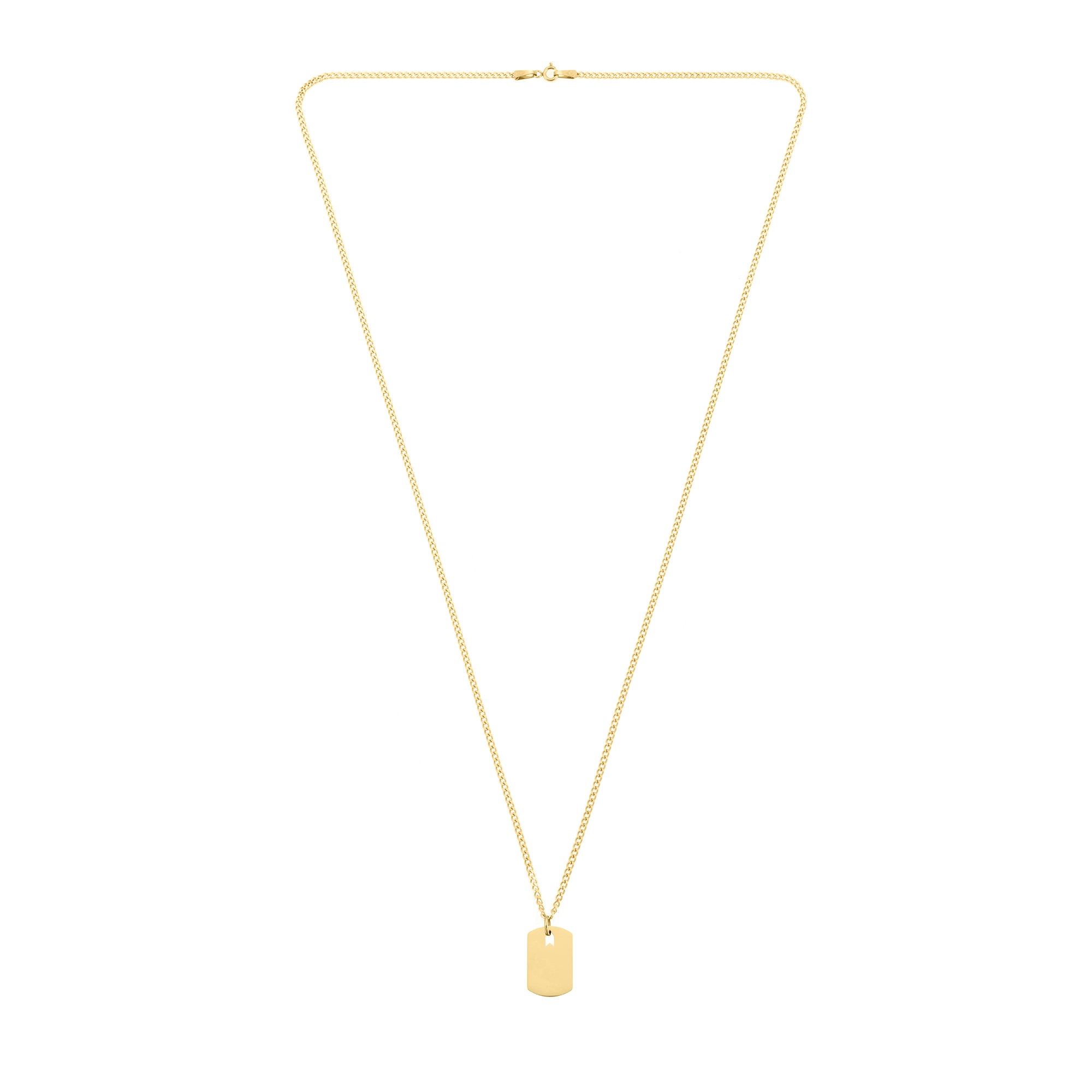 Big Plate Necklace in Gold