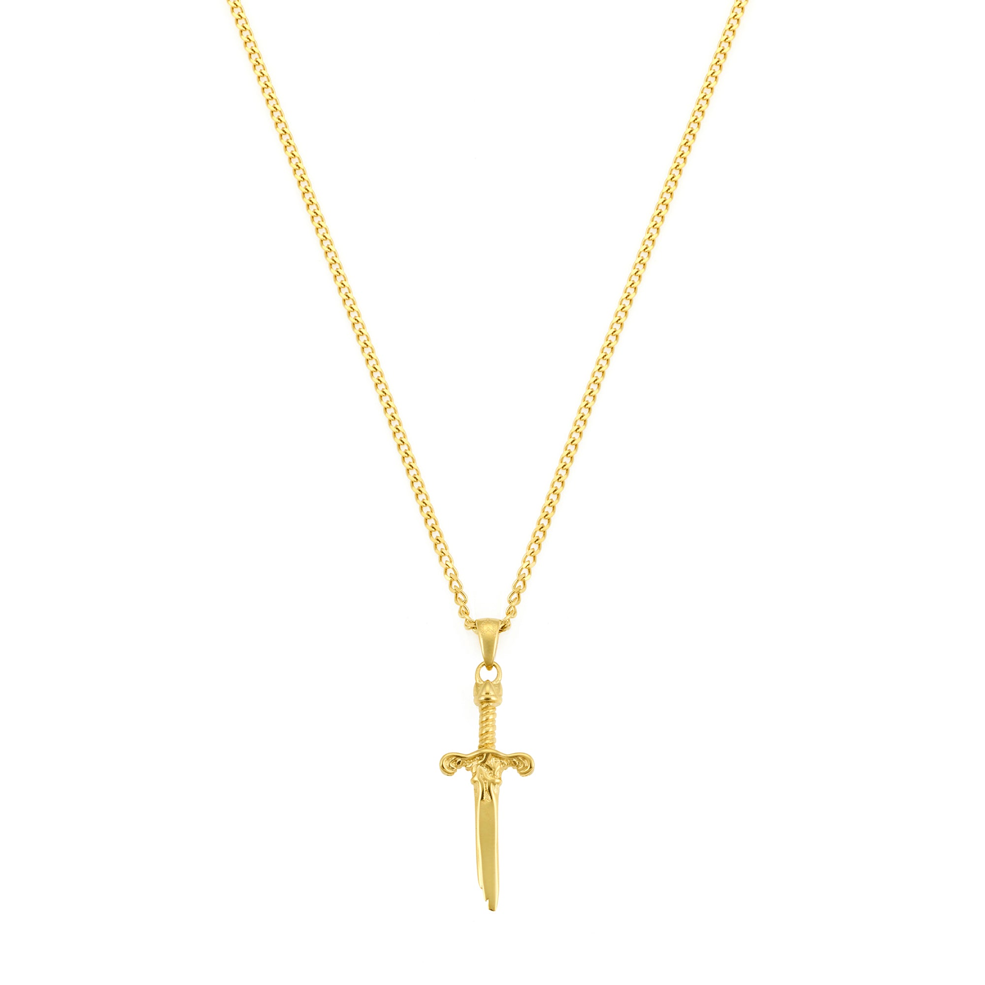 Broken Sword Necklace in Gold
