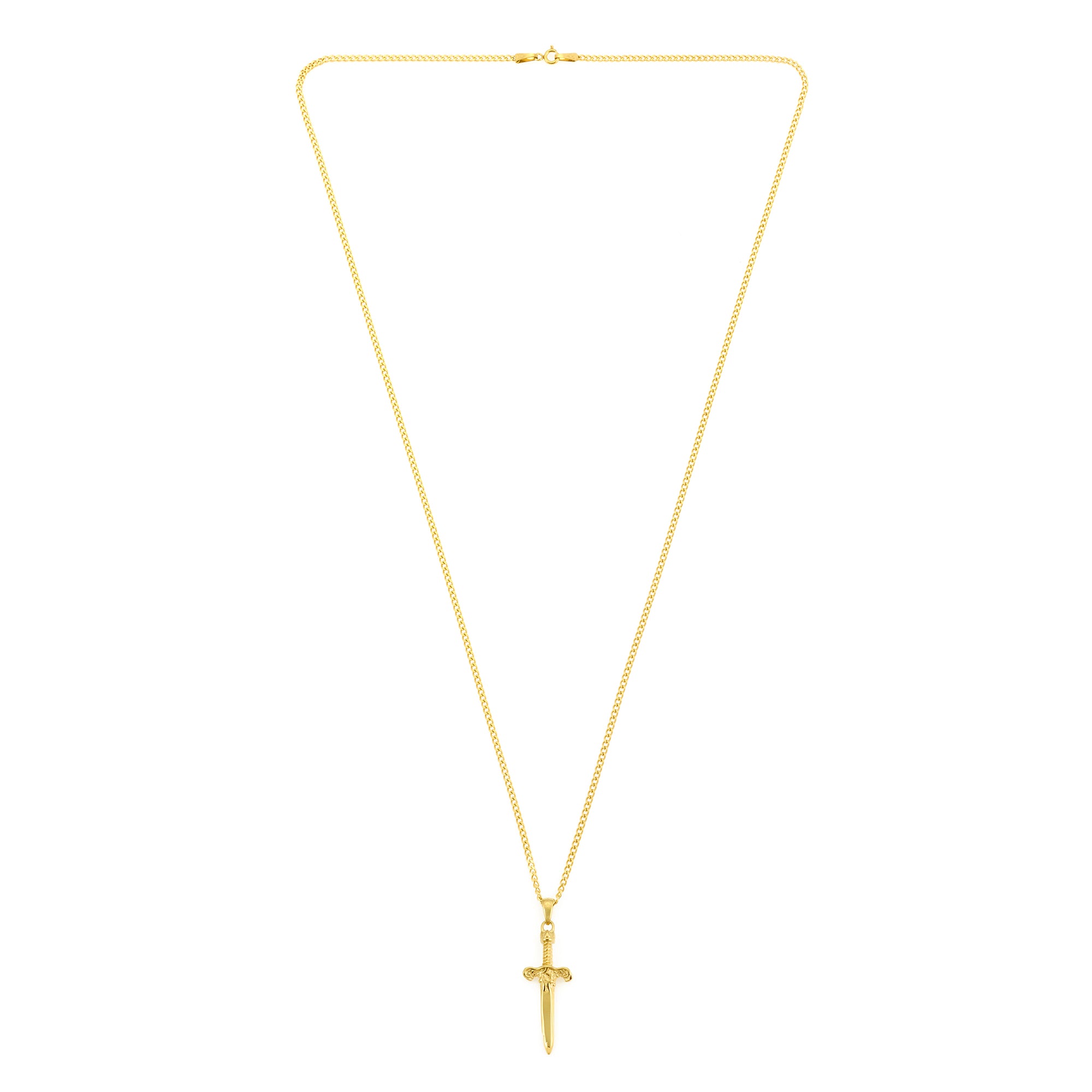 Broken Sword Necklace in Gold