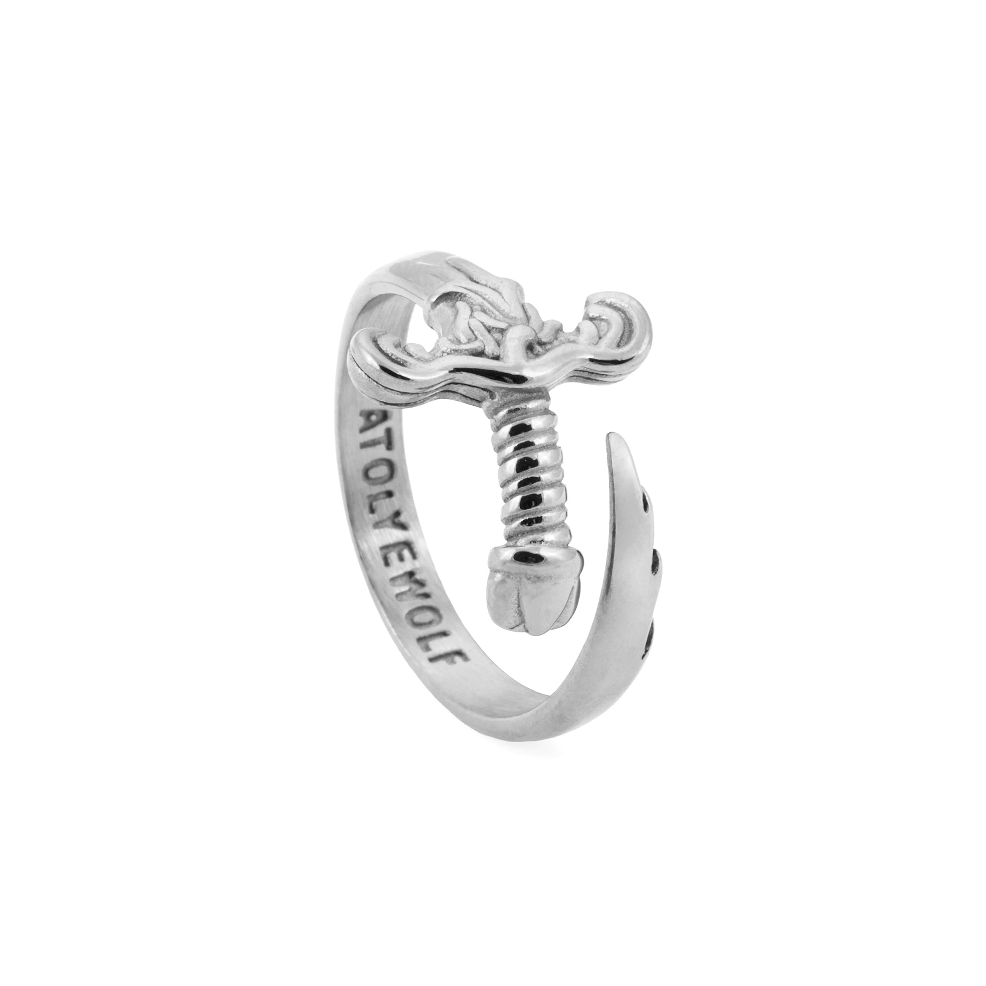 Broken Sword Ring in Silver