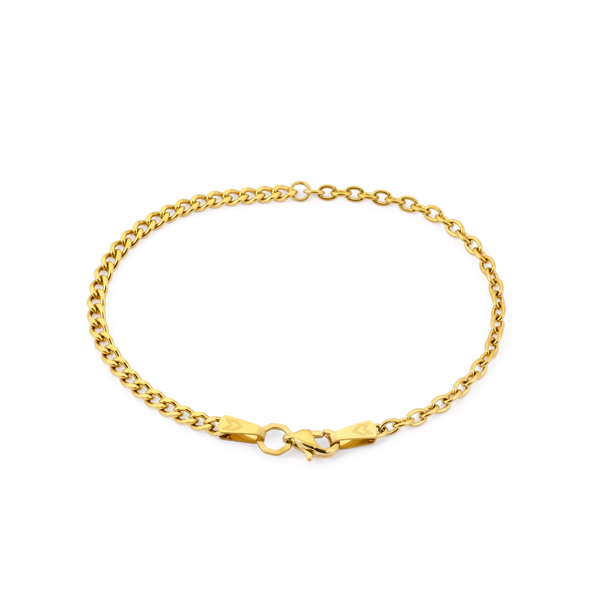 Cable Curb Bracelet in Gold