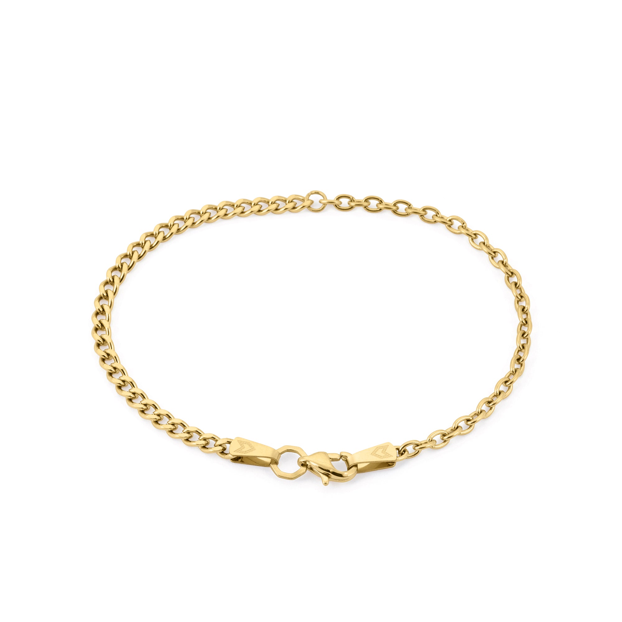 Cable Curb Bracelet in Gold