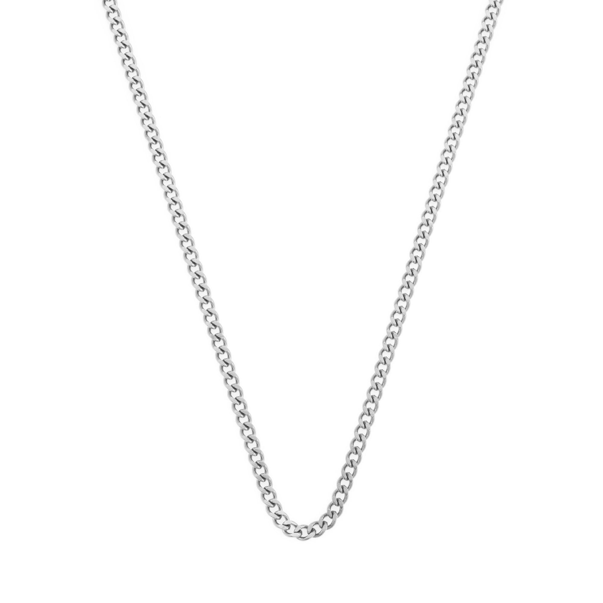 Curb Necklace in Silver