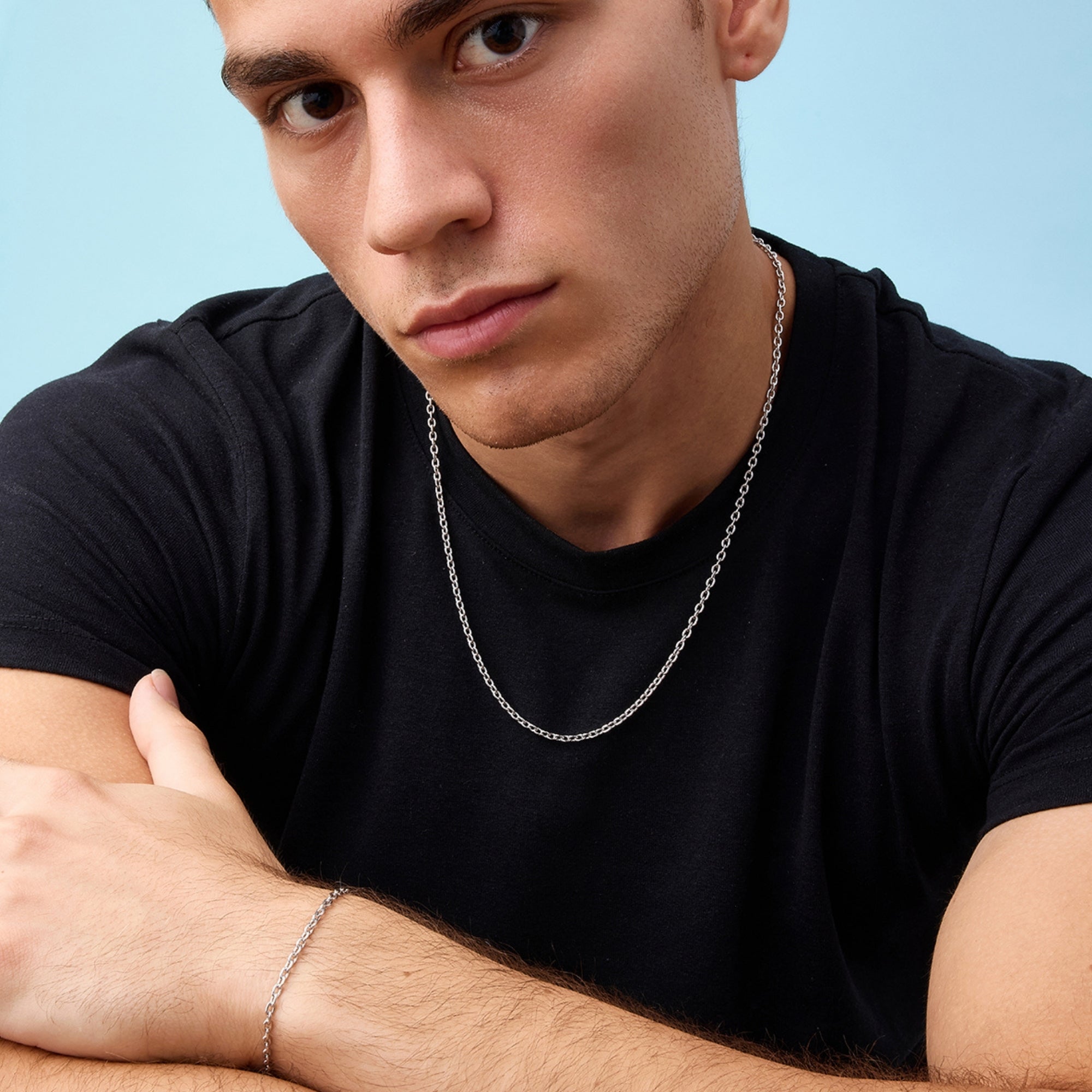 Cable Necklace in Silver