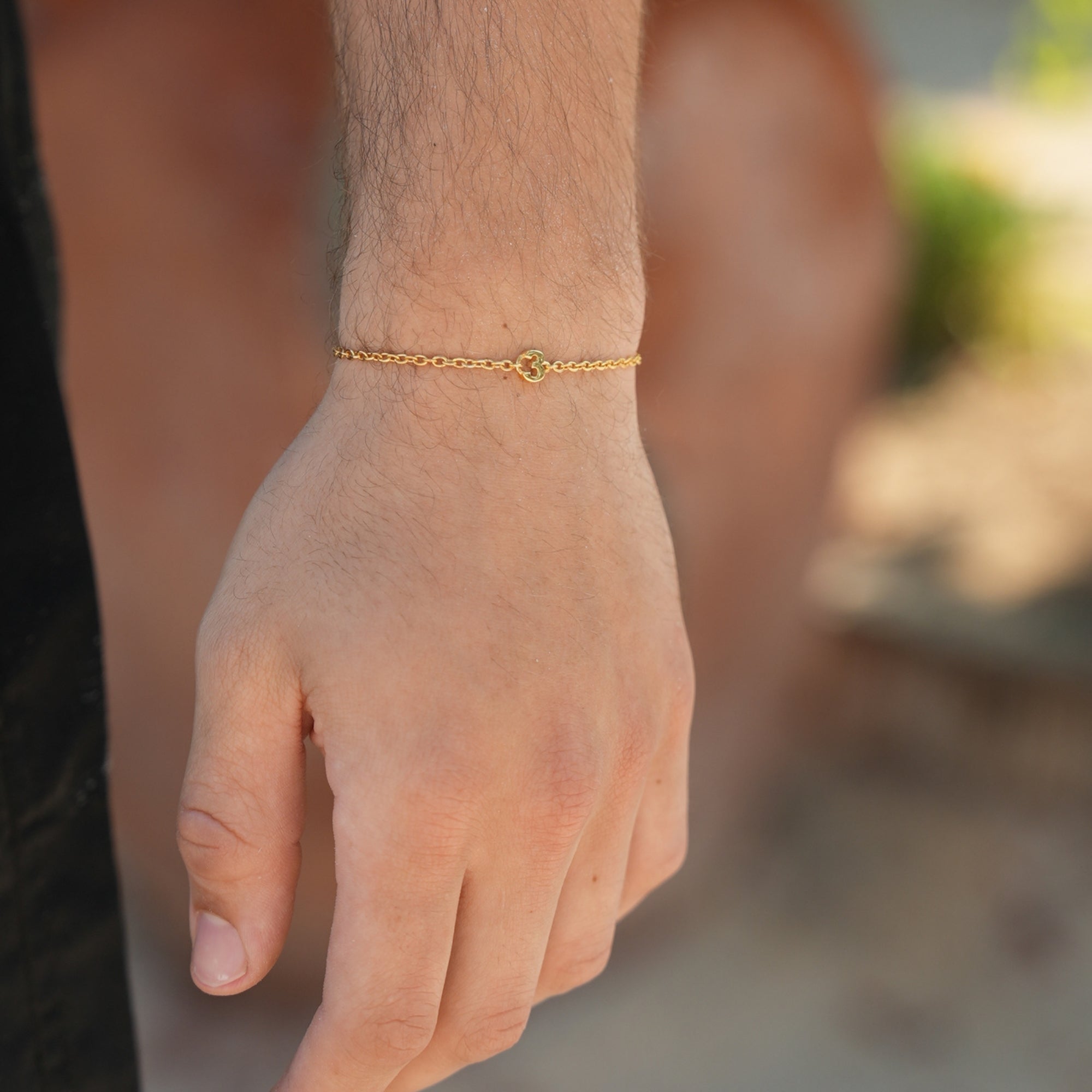 Numeric Chain Bracelet in Gold