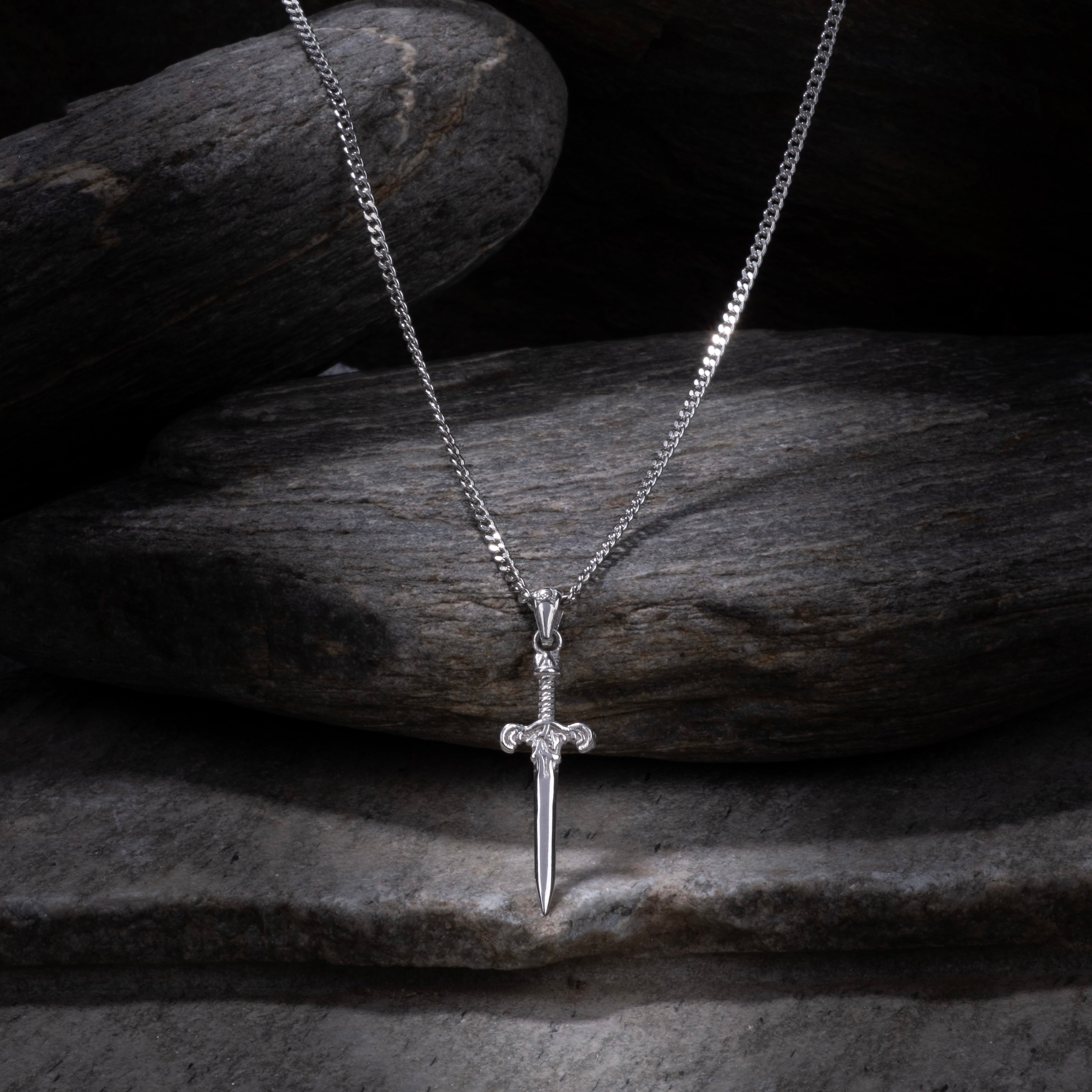 Sword Necklace in Silver