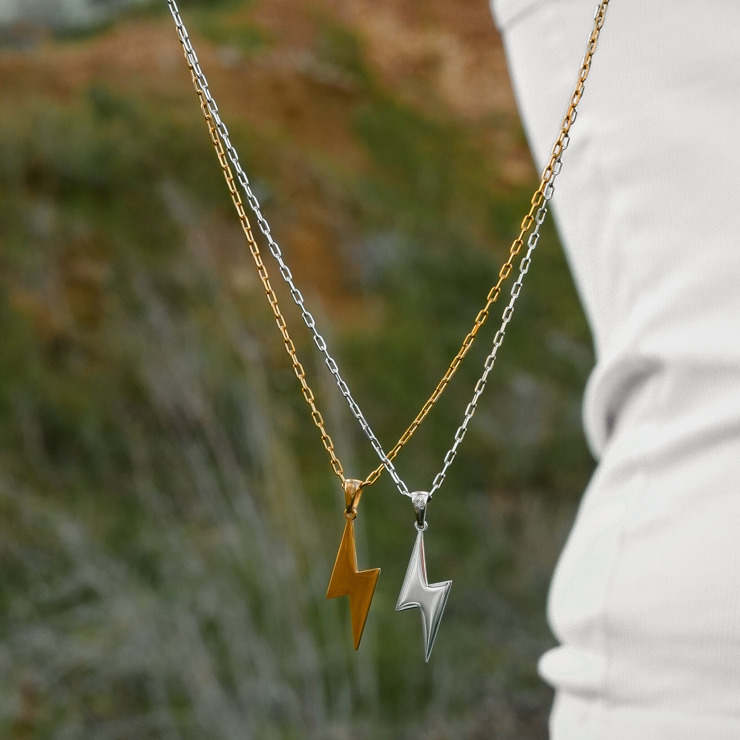 Lightning Necklace in Gold