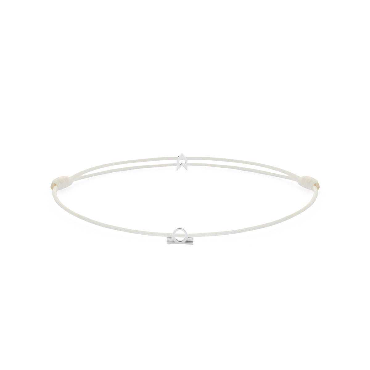 Zodiac White Chance Bracelet in Silver