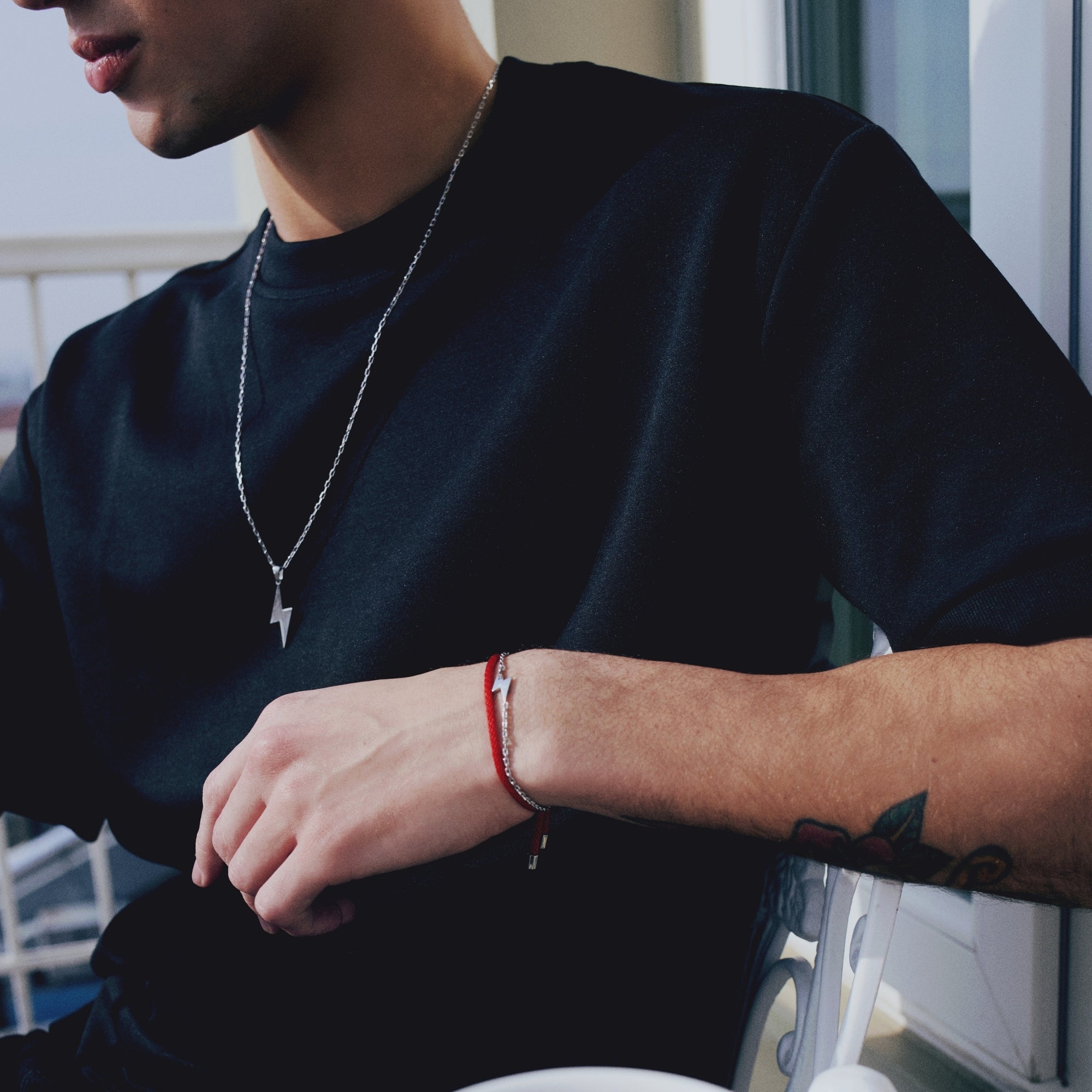 Lightning Necklace in Silver