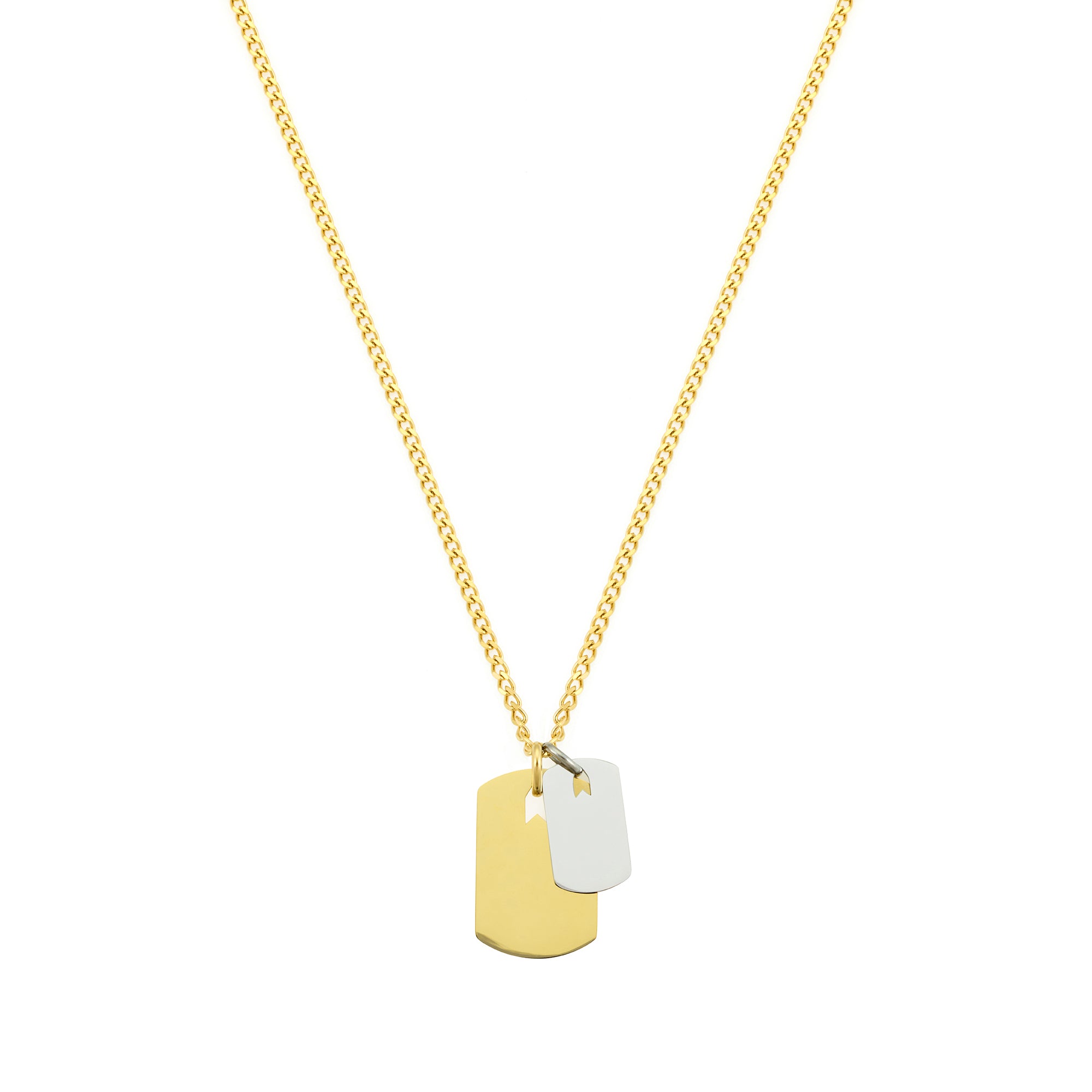 Silver and Gold Plates Necklace