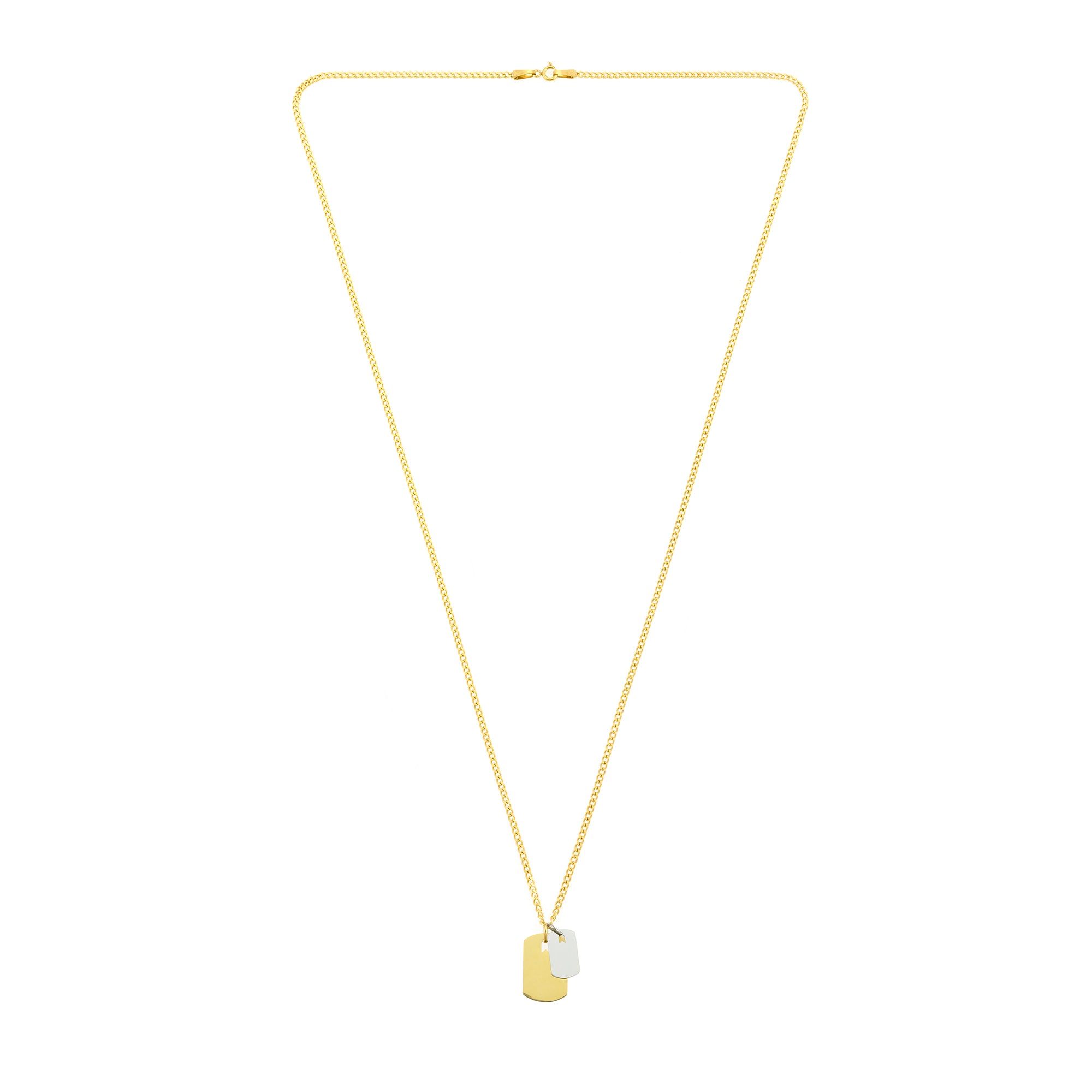 Silver and Gold Plates Necklace