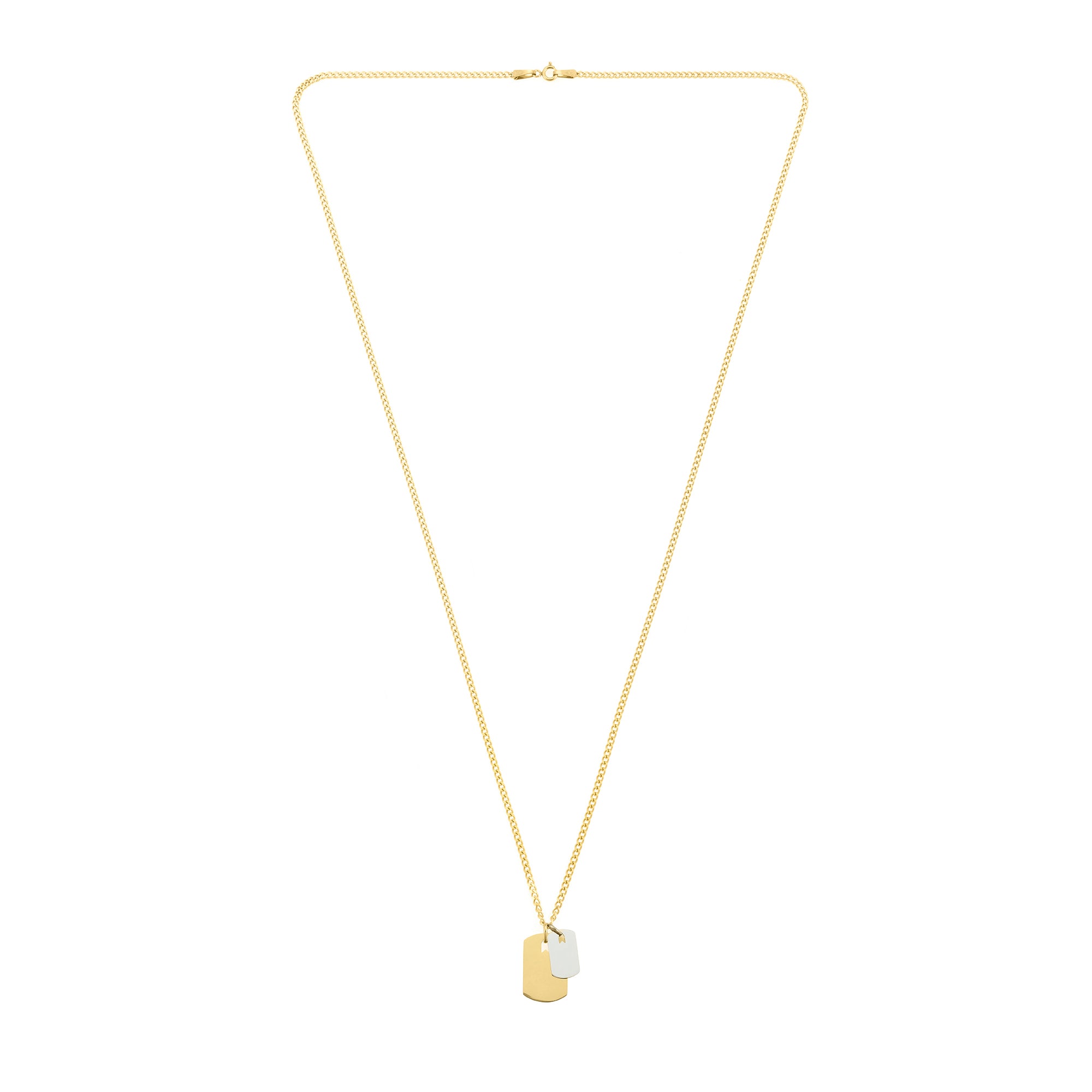 Silver and Gold Plates Necklace