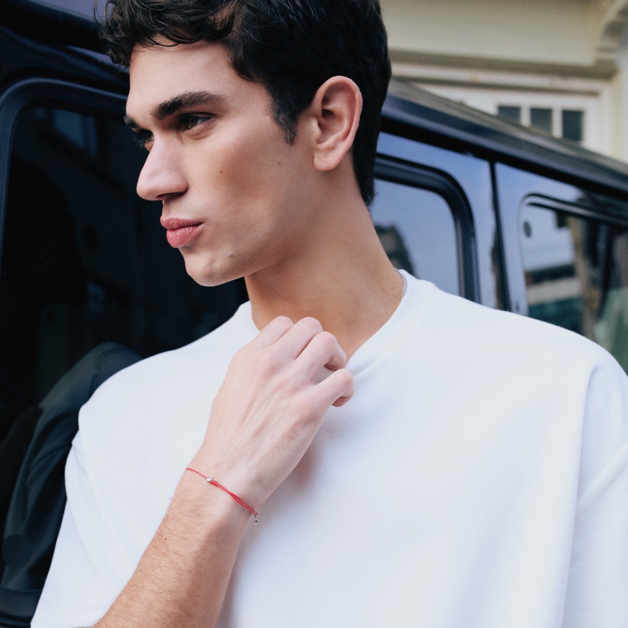 Red Chance Bracelet in Silver