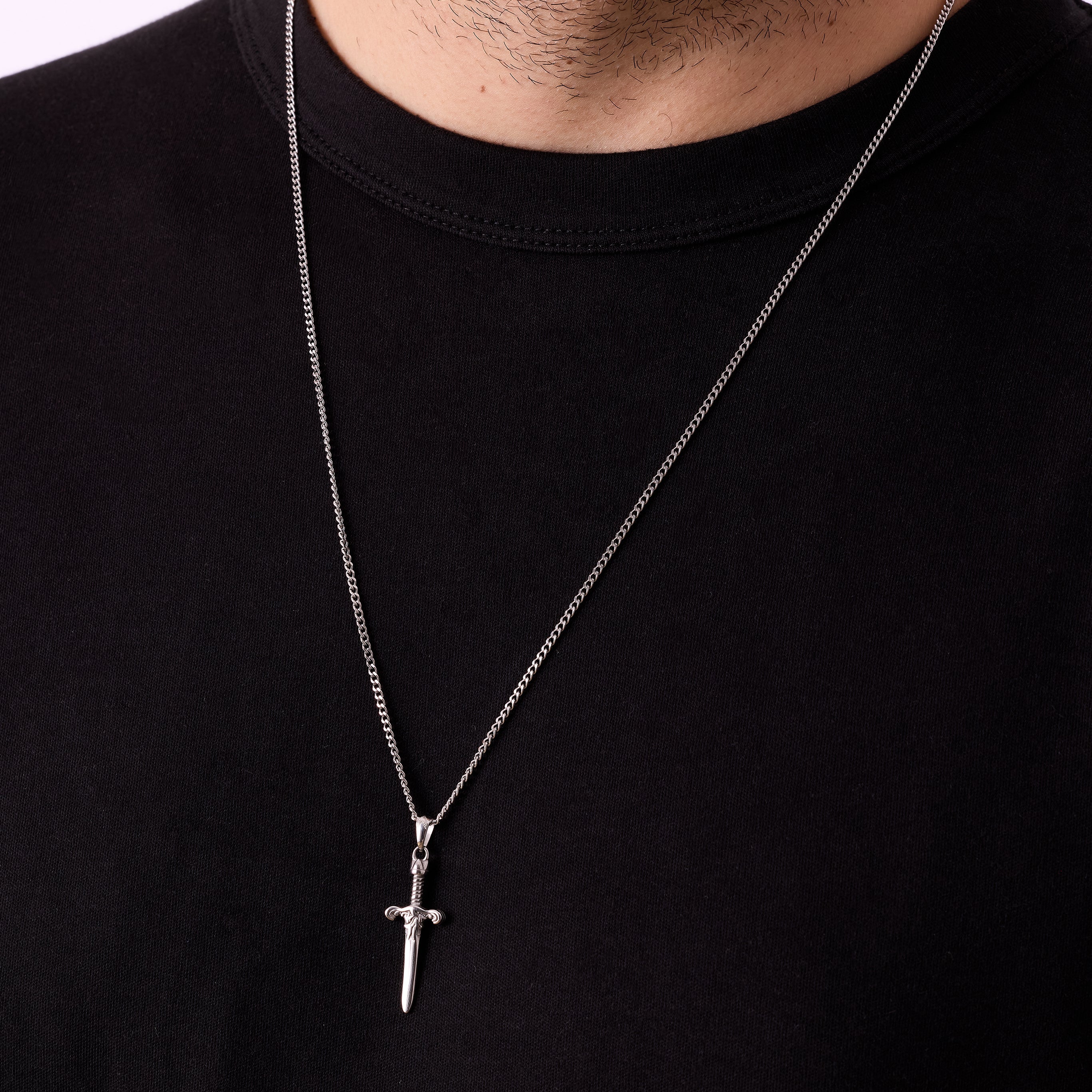 Sword Necklace in Silver