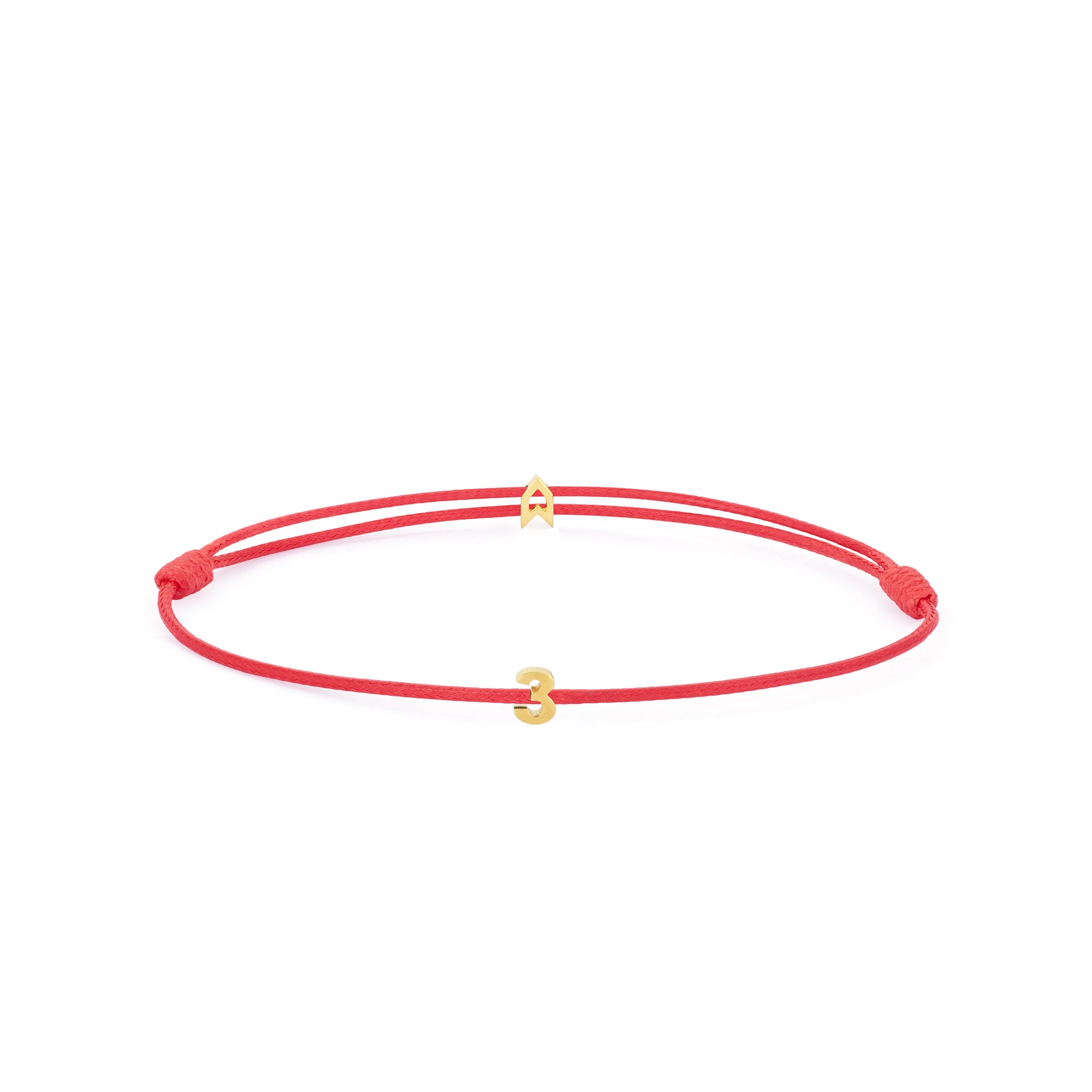 Numeric Red Chance Bracelet in Gold
