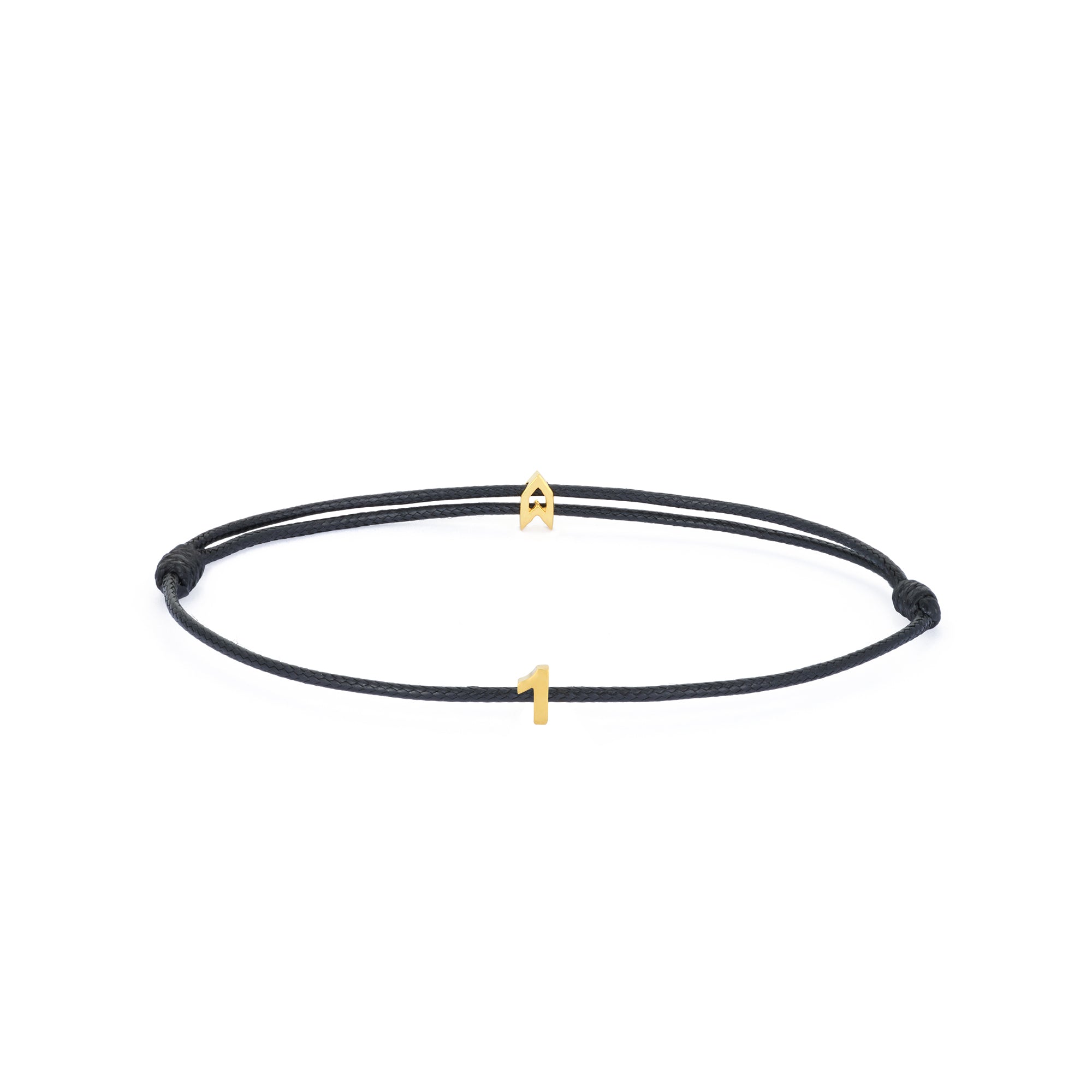 Numeric Black Chance Bracelet in Gold