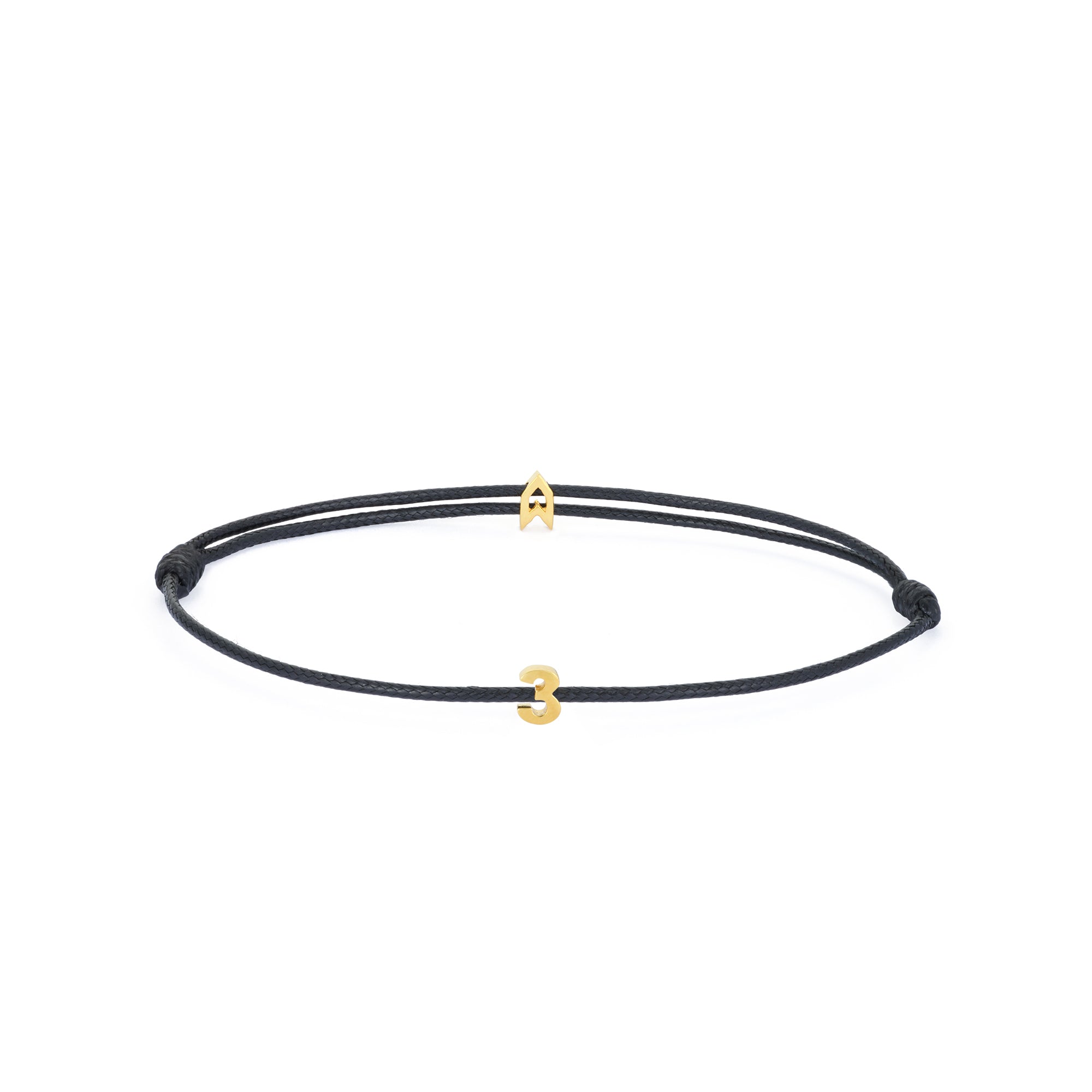 Numeric Black Chance Bracelet in Gold
