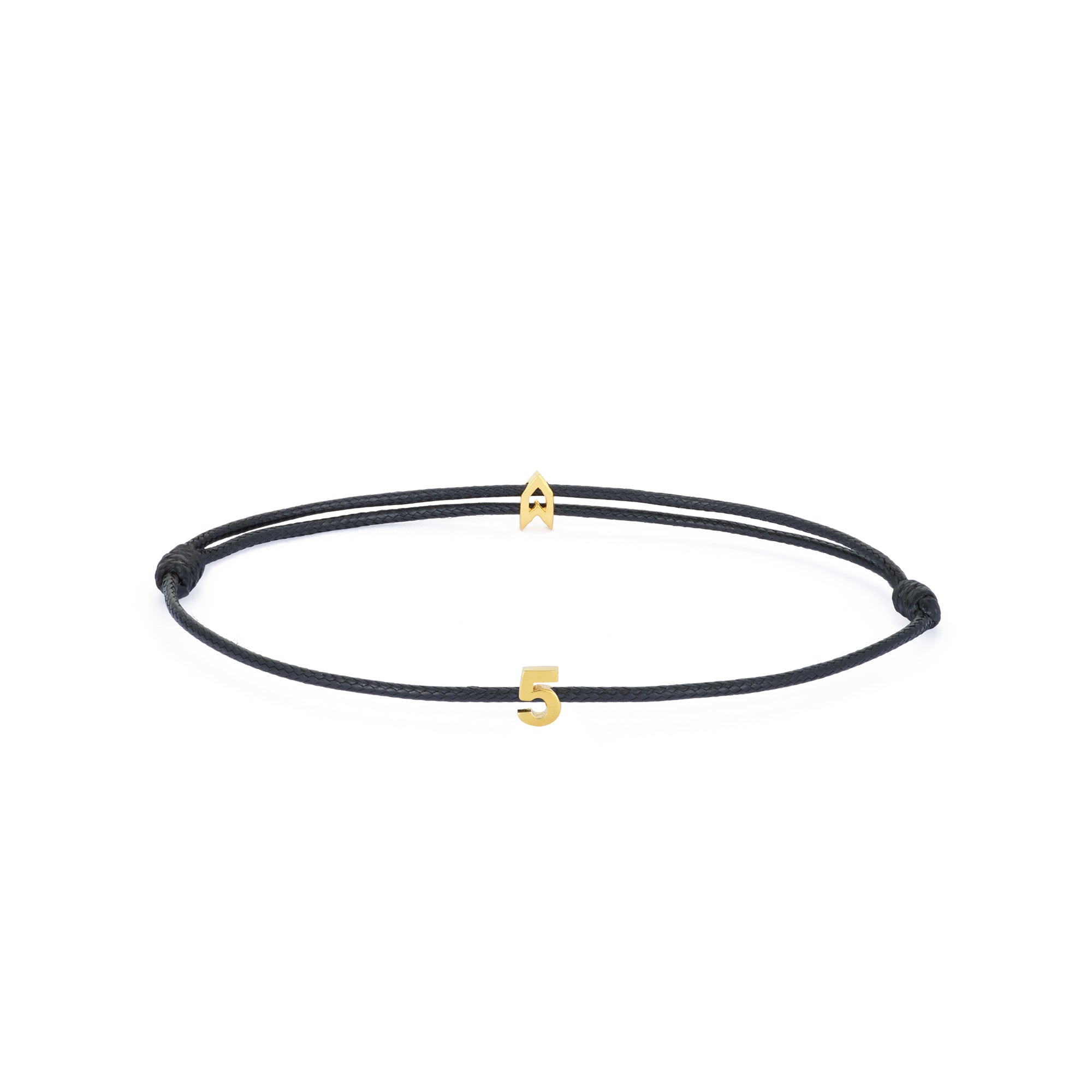 Numeric Black Chance Bracelet in Gold