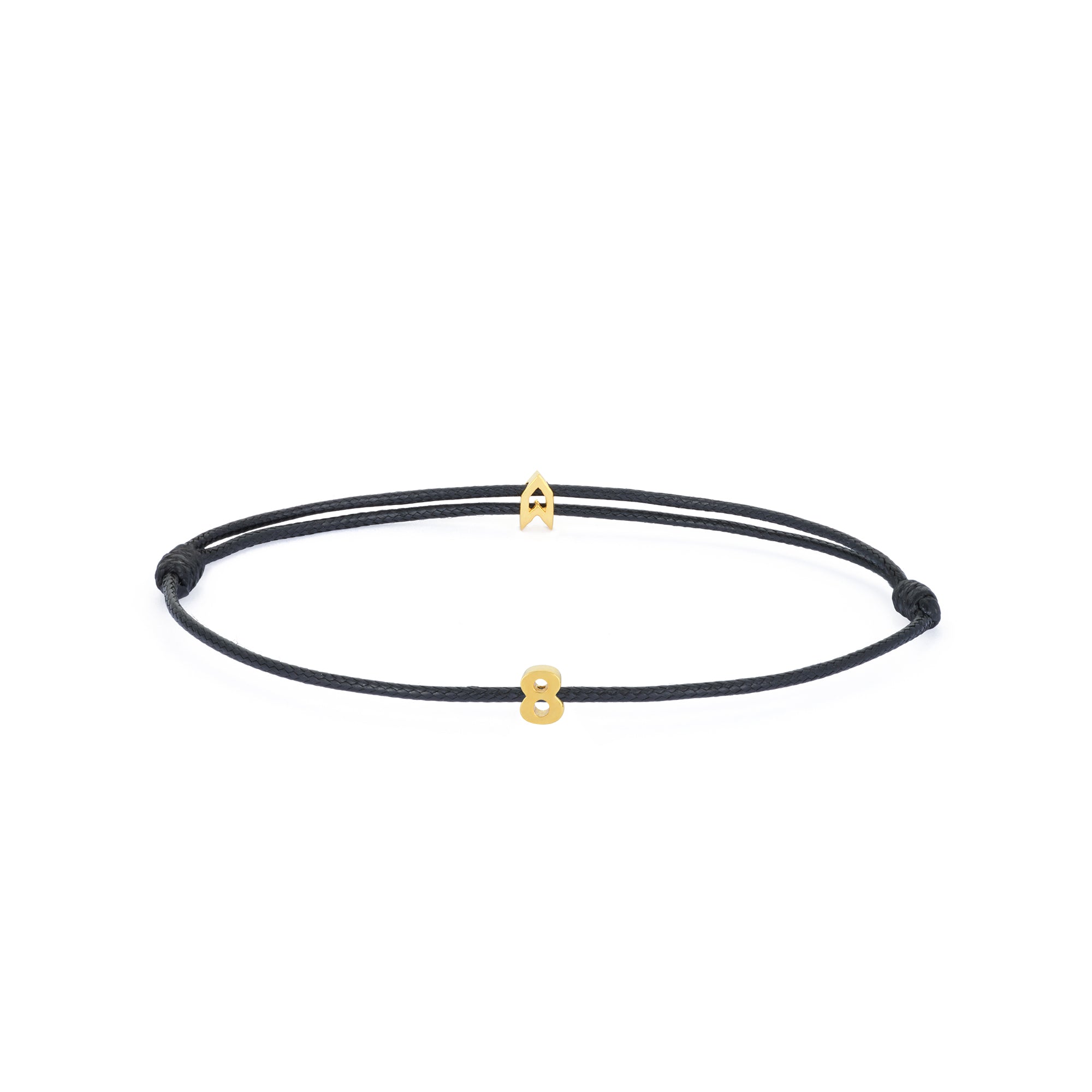Numeric Black Chance Bracelet in Gold
