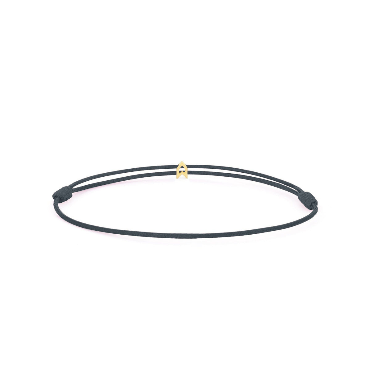 Design Your Charm Bracelet – Grey cord, Gold
