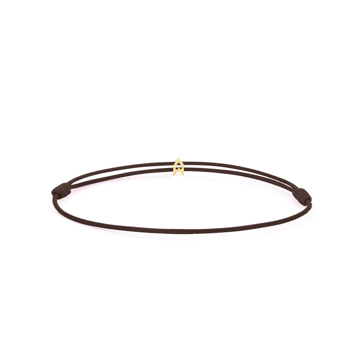 Design Your Charm Bracelet – Brown cord, Gold