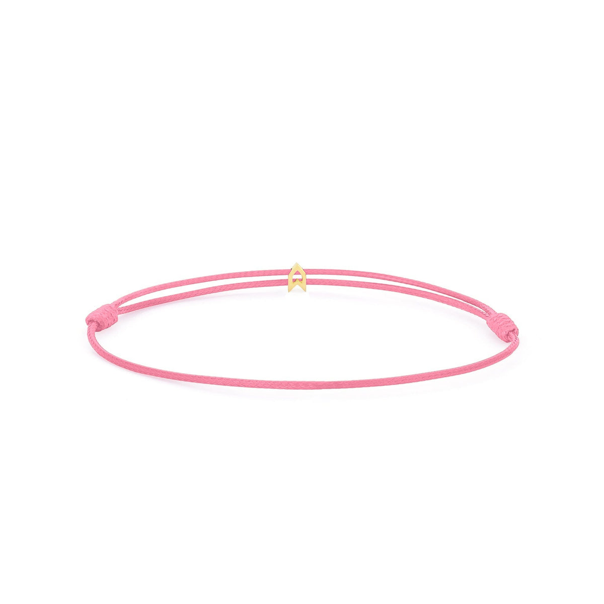 Design Your Charm Bracelet – Pink cord, Gold