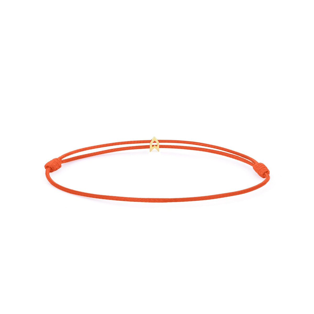 Design Your Charm Bracelet – Orange cord, Gold