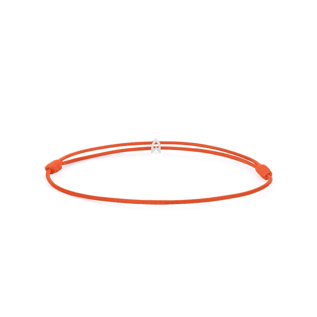 Design Your Charm Bracelet – Orange cord, Silver