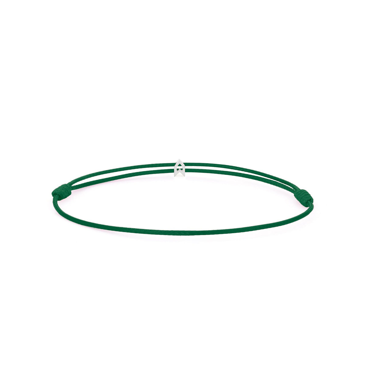 Design Your Charm Bracelet – Green cord, Silver