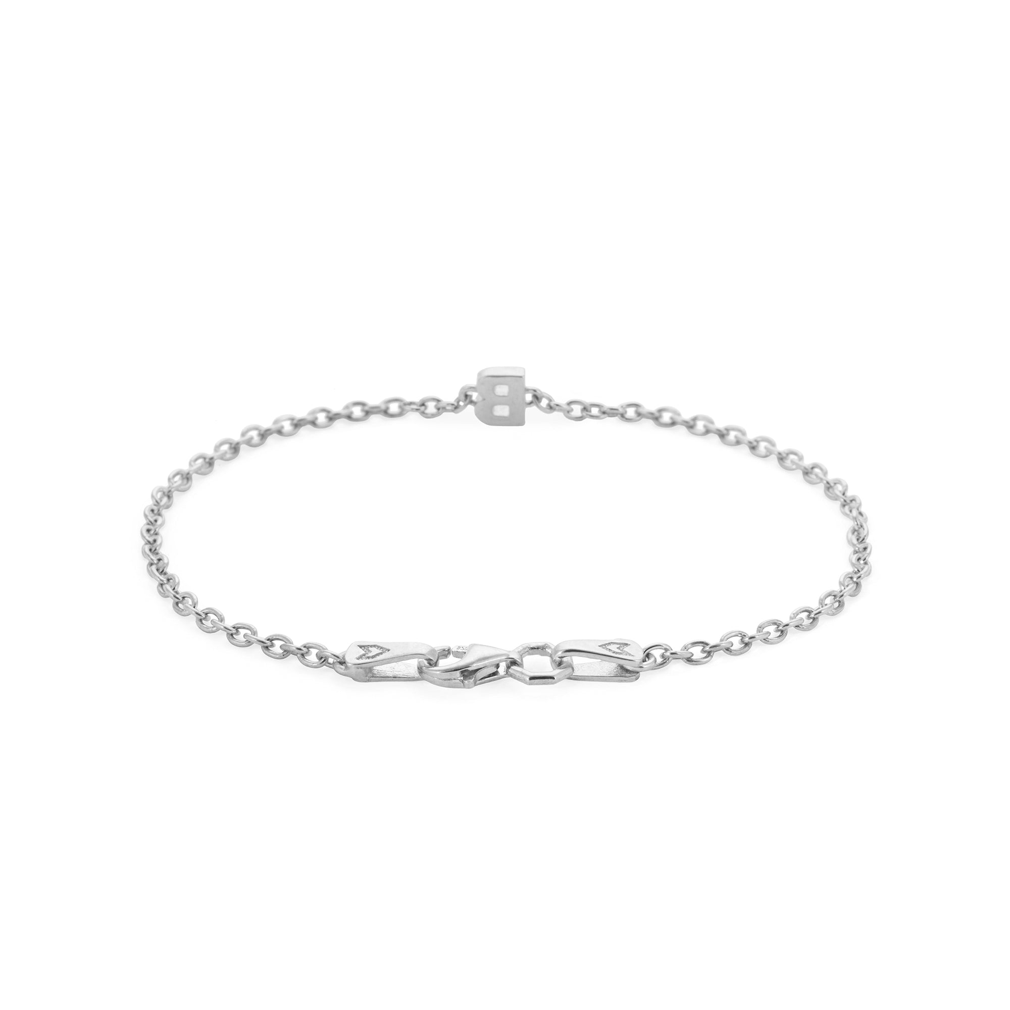 Alphabet Chain Bracelet in Silver
