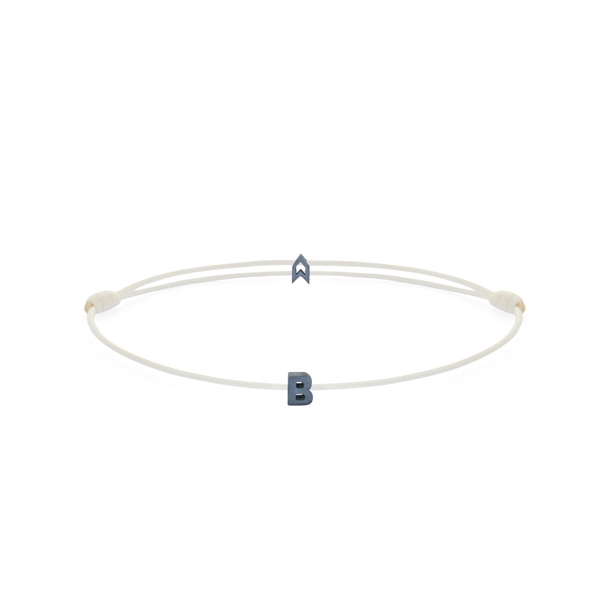 Alphabet White Chance Bracelet in Oxide