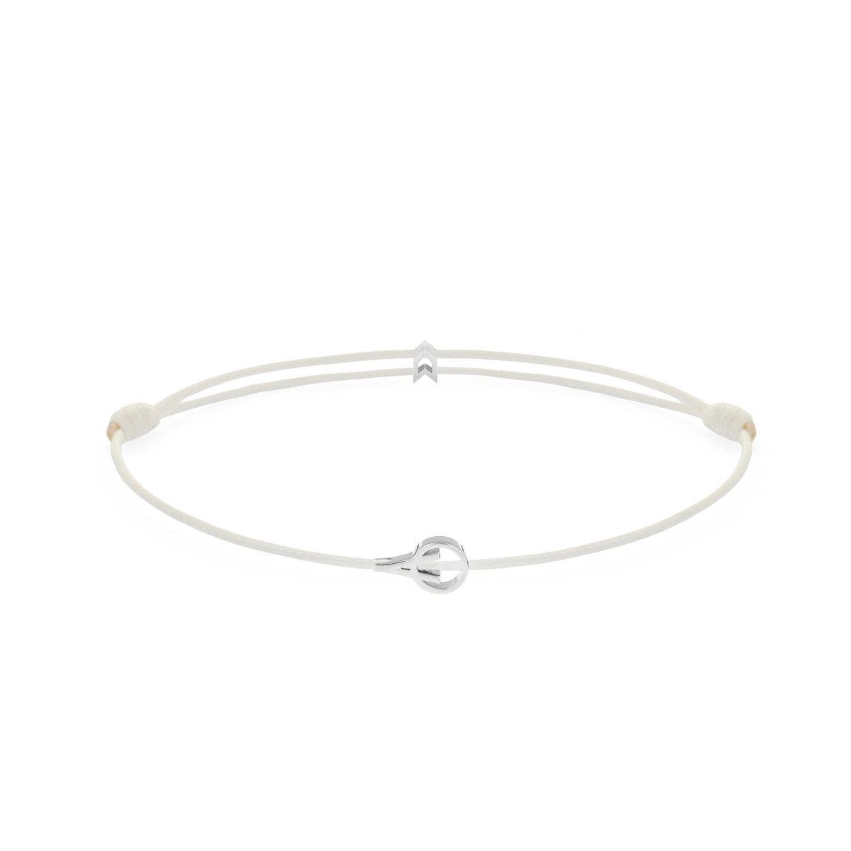 White Padel Chance Bracelet in Silver