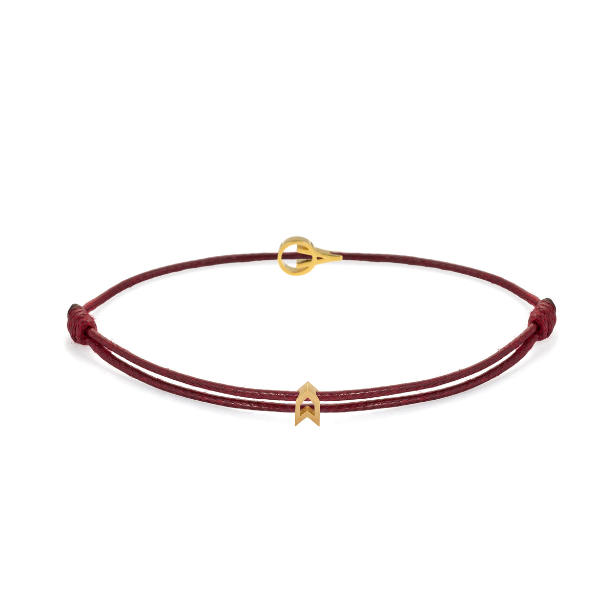 Claret Red Padel Chance Bracelet in Gold