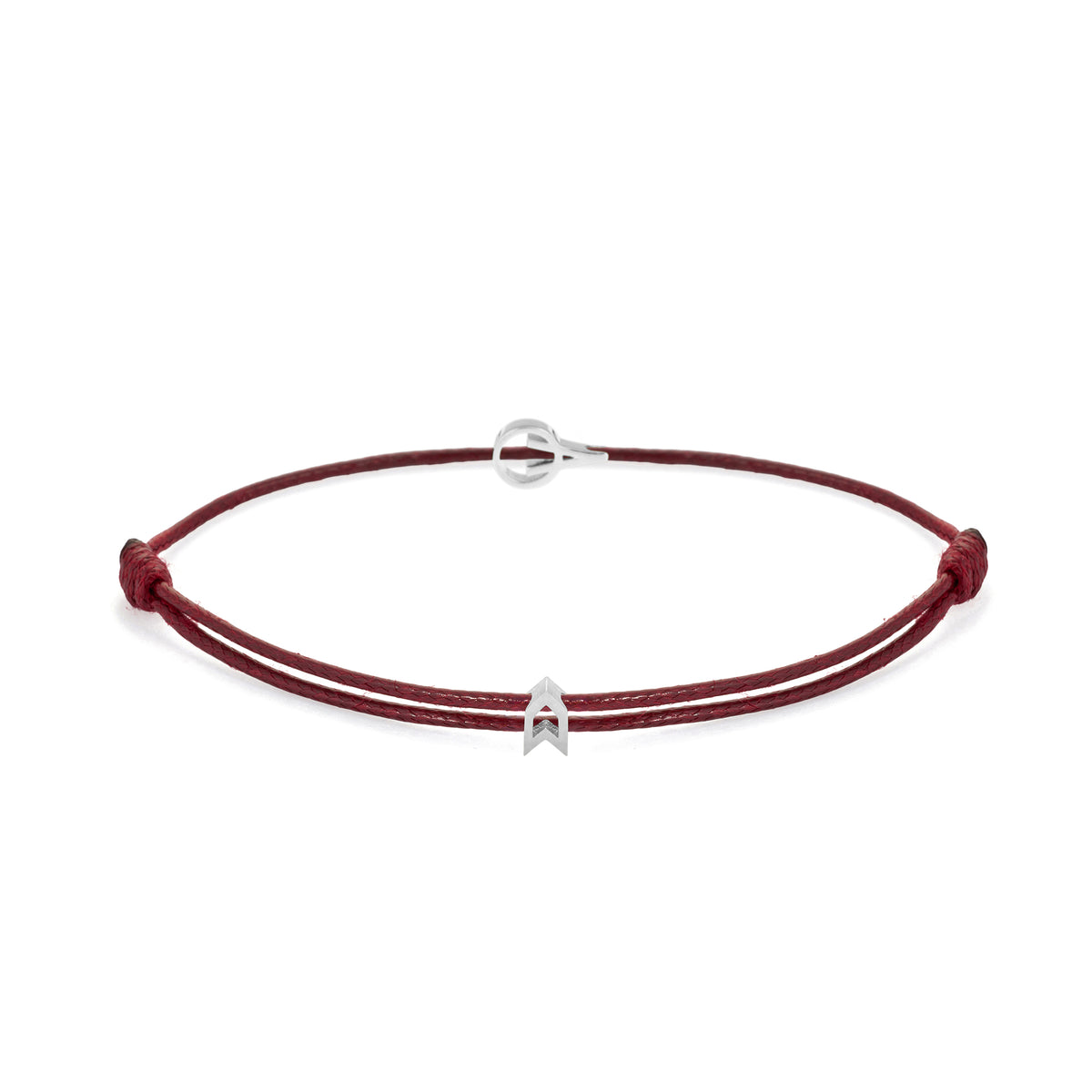 Claret Red Padel Chance Bracelet in Silver