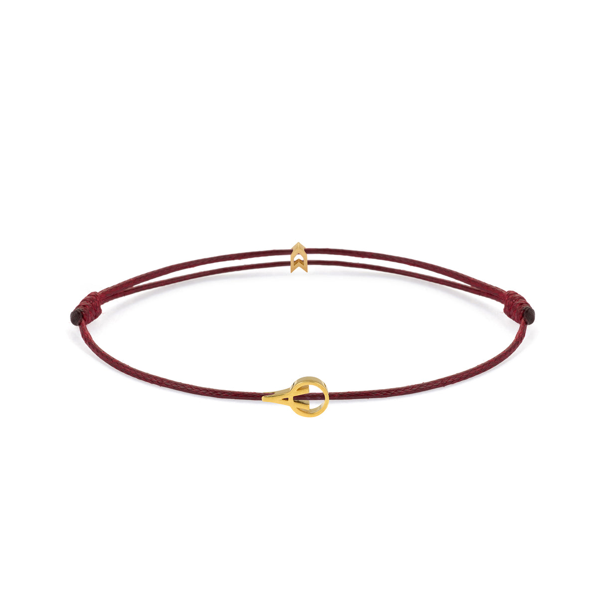 Claret Red Padel Chance Bracelet in Gold
