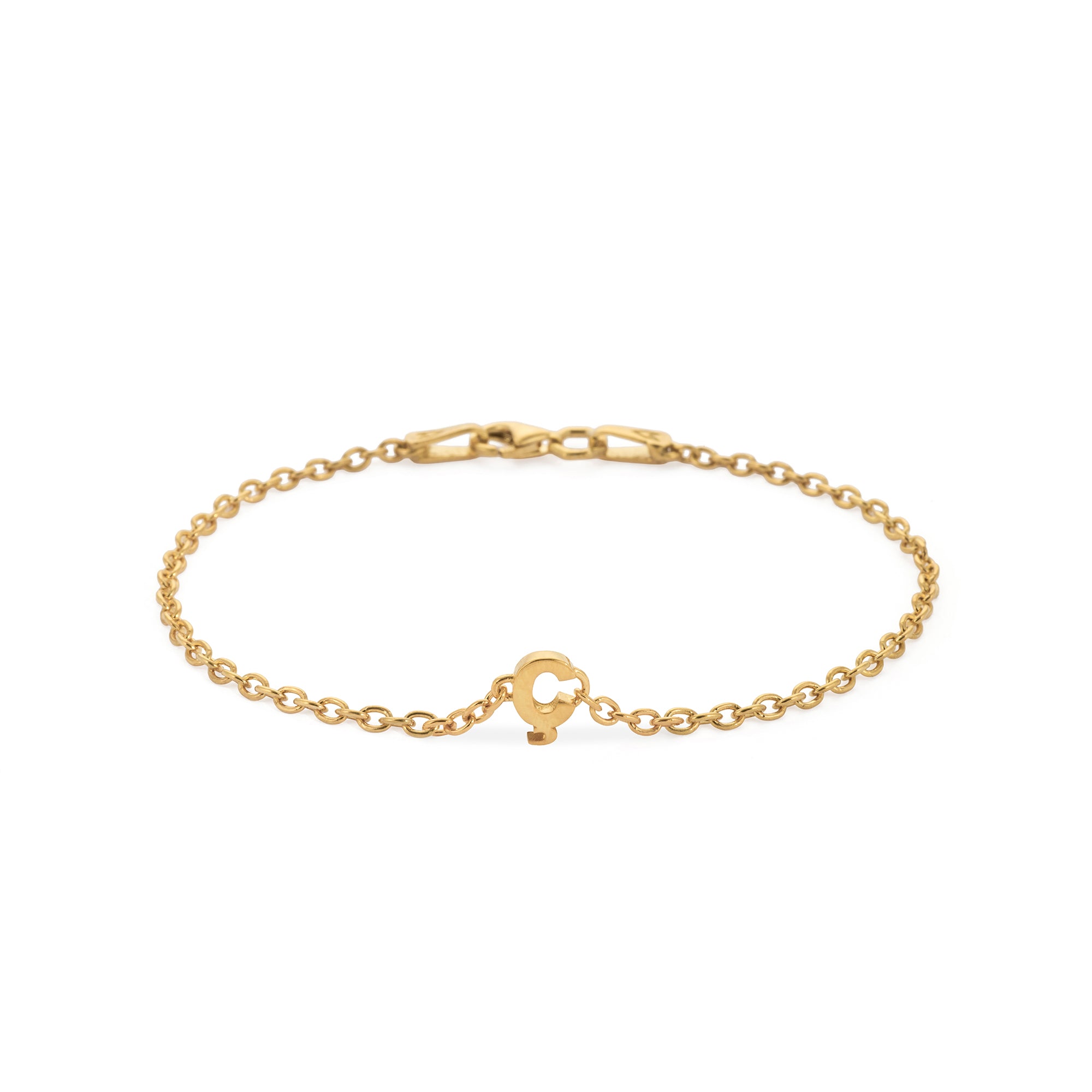 Alphabet Chain Bracelet in Gold
