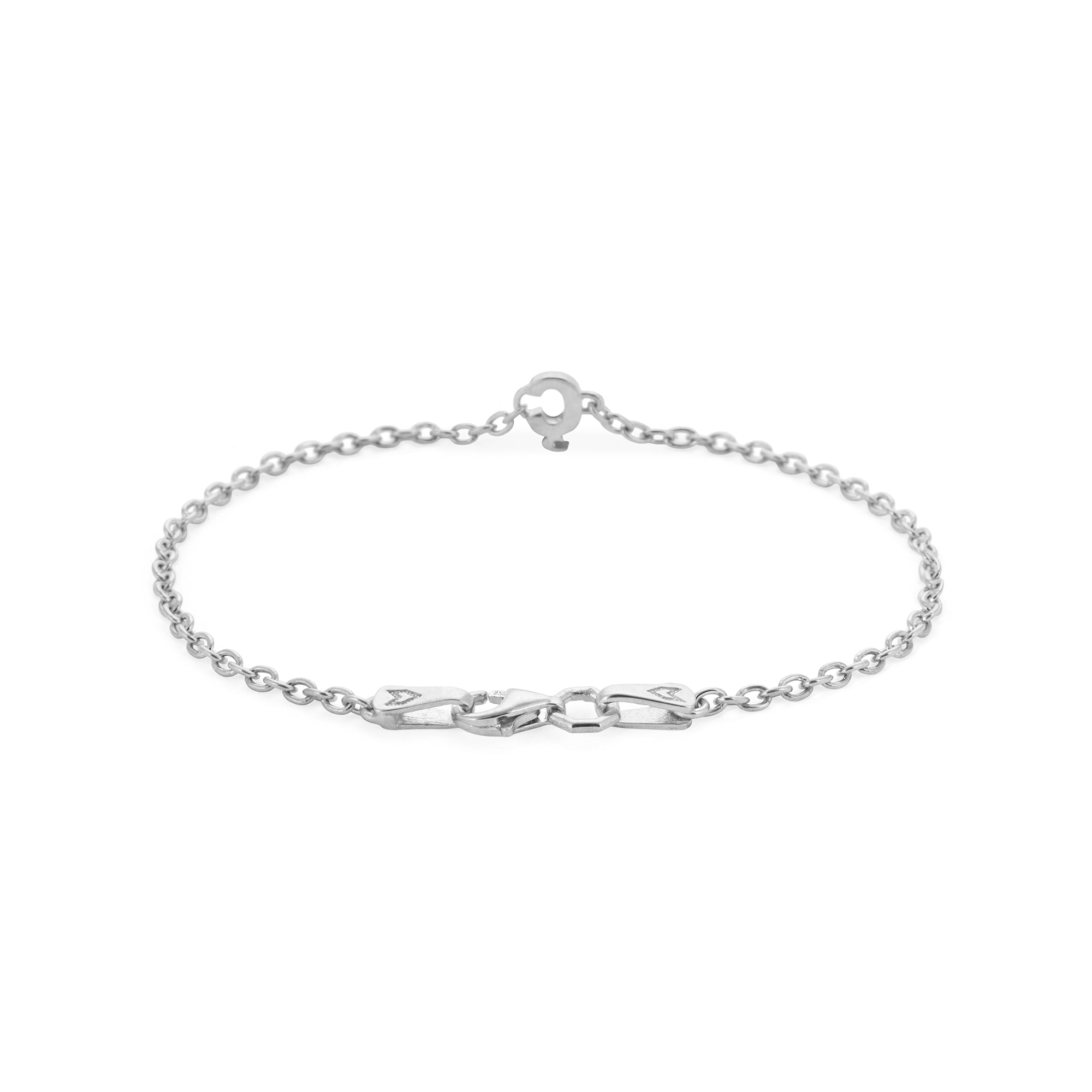 Alphabet Chain Bracelet in Silver