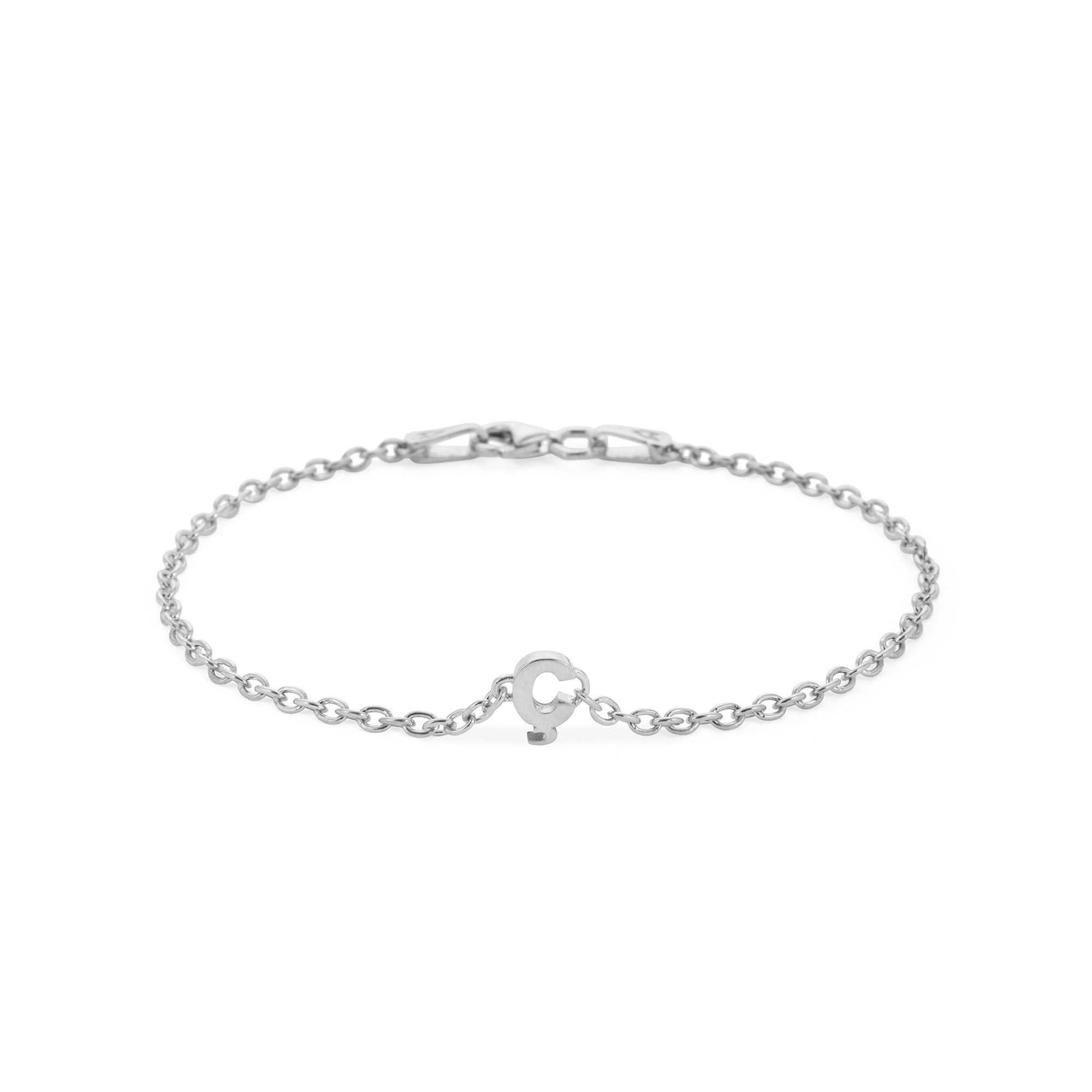 Alphabet Chain Bracelet in Silver