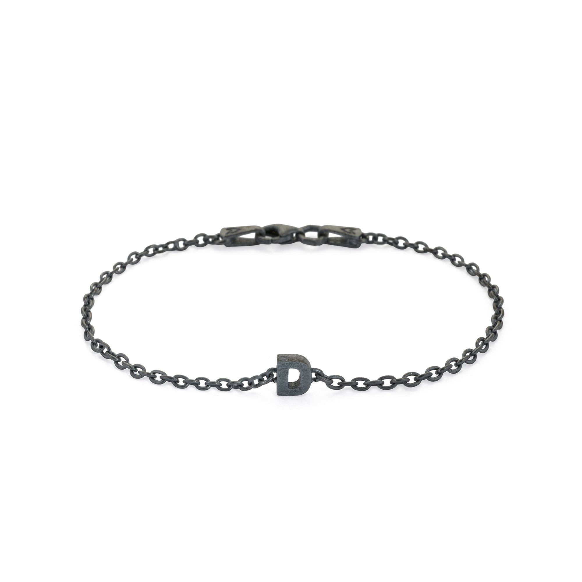 Alphabet Chain Bracelet in Oxide