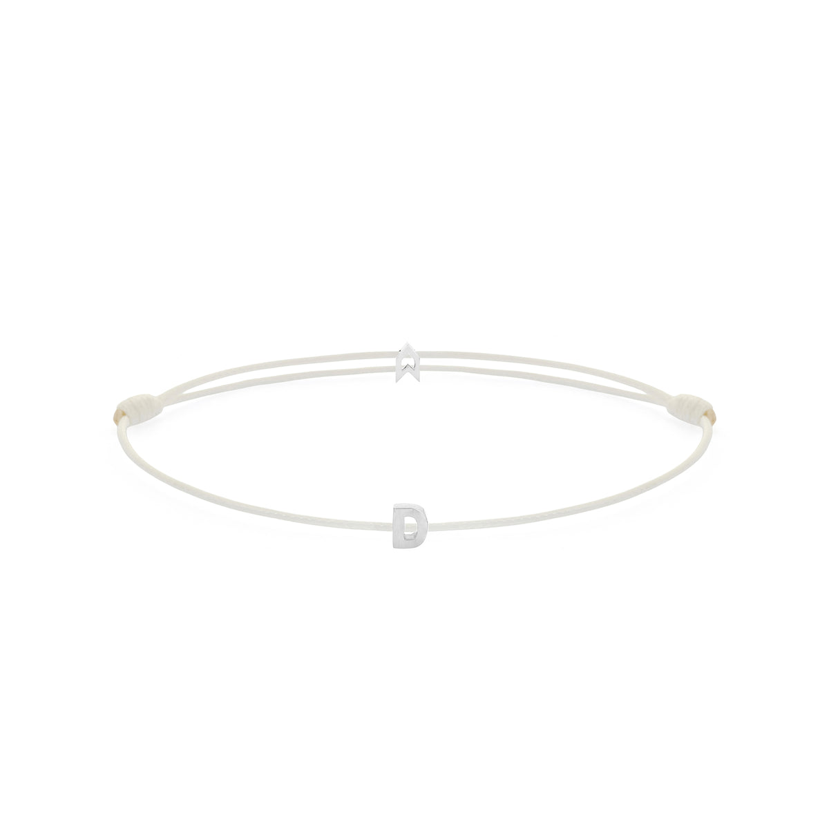 Alphabet White Chance Bracelet in Silver