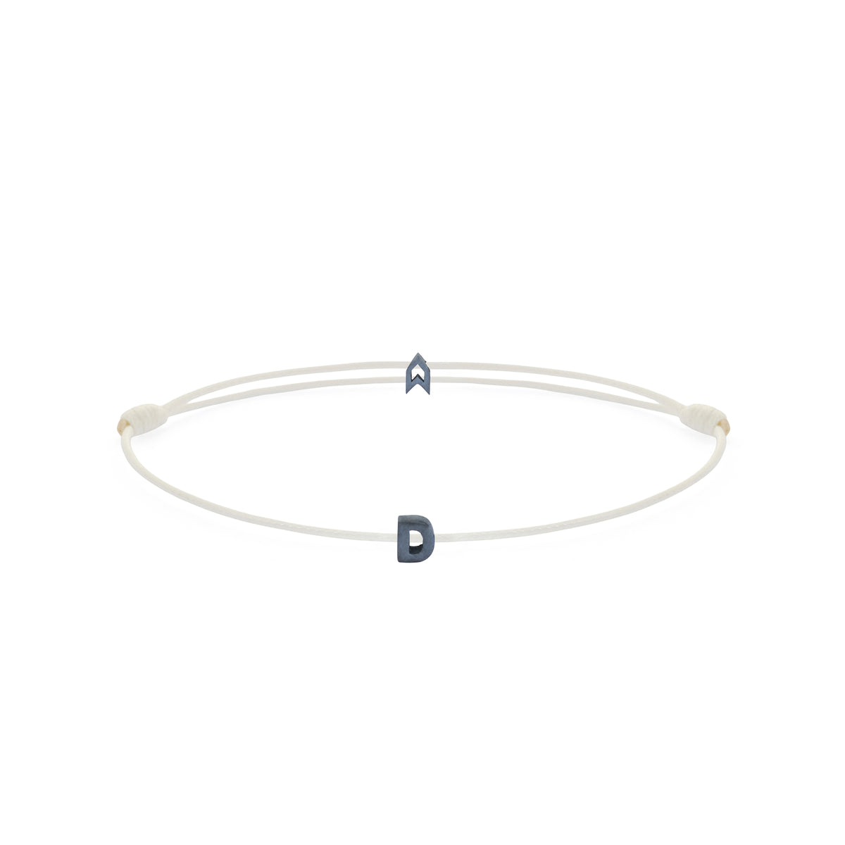 Alphabet White Chance Bracelet in Oxide