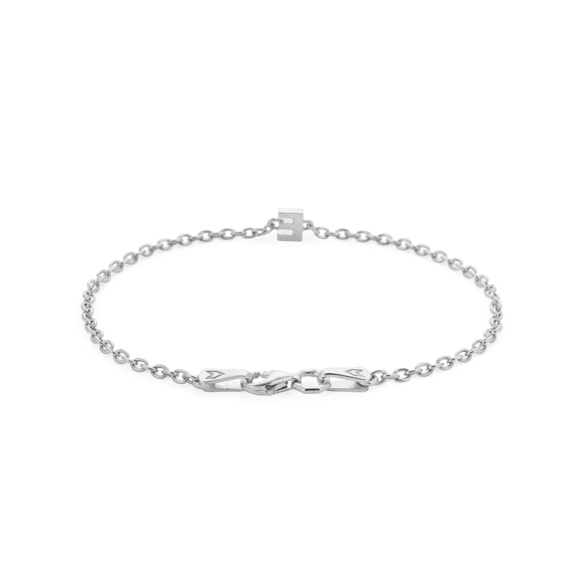 Alphabet Chain Bracelet in Silver