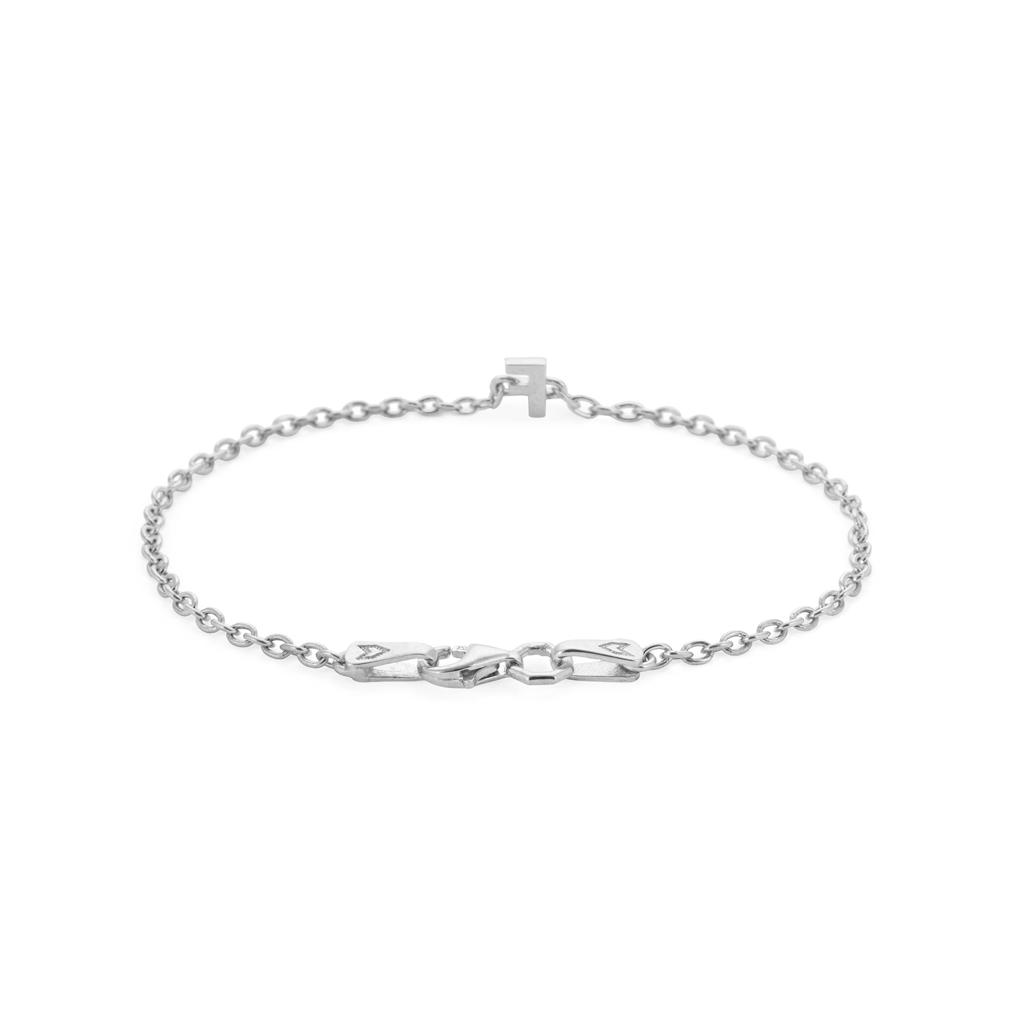 Alphabet Chain Bracelet in Silver